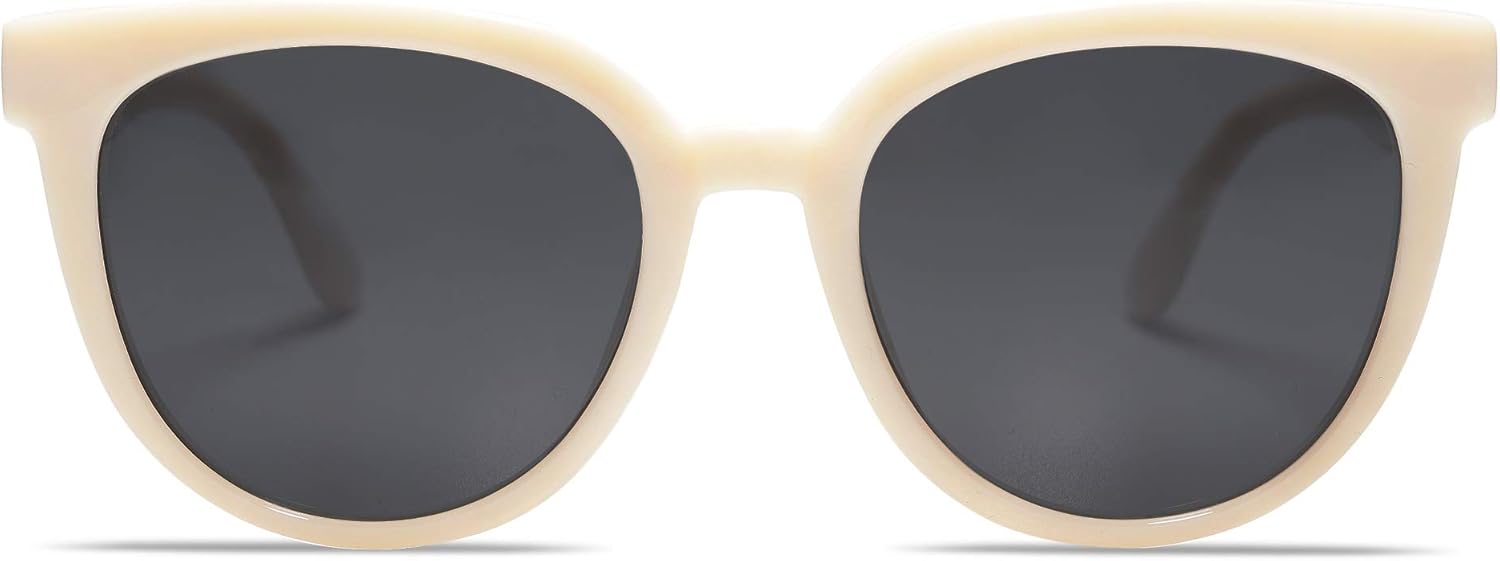 SOJOS Trendy Cat Eye Round Polarized Sunglasses for Women Fashion UV Protection Sunnies Sunglasses SJ2175