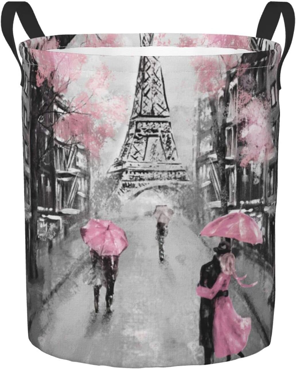 Dujiea Football Ball In Fire And Water Laundry Basket Round With Handle, Collapsible Foldable Canvas Storage Bin Dirty Clo...