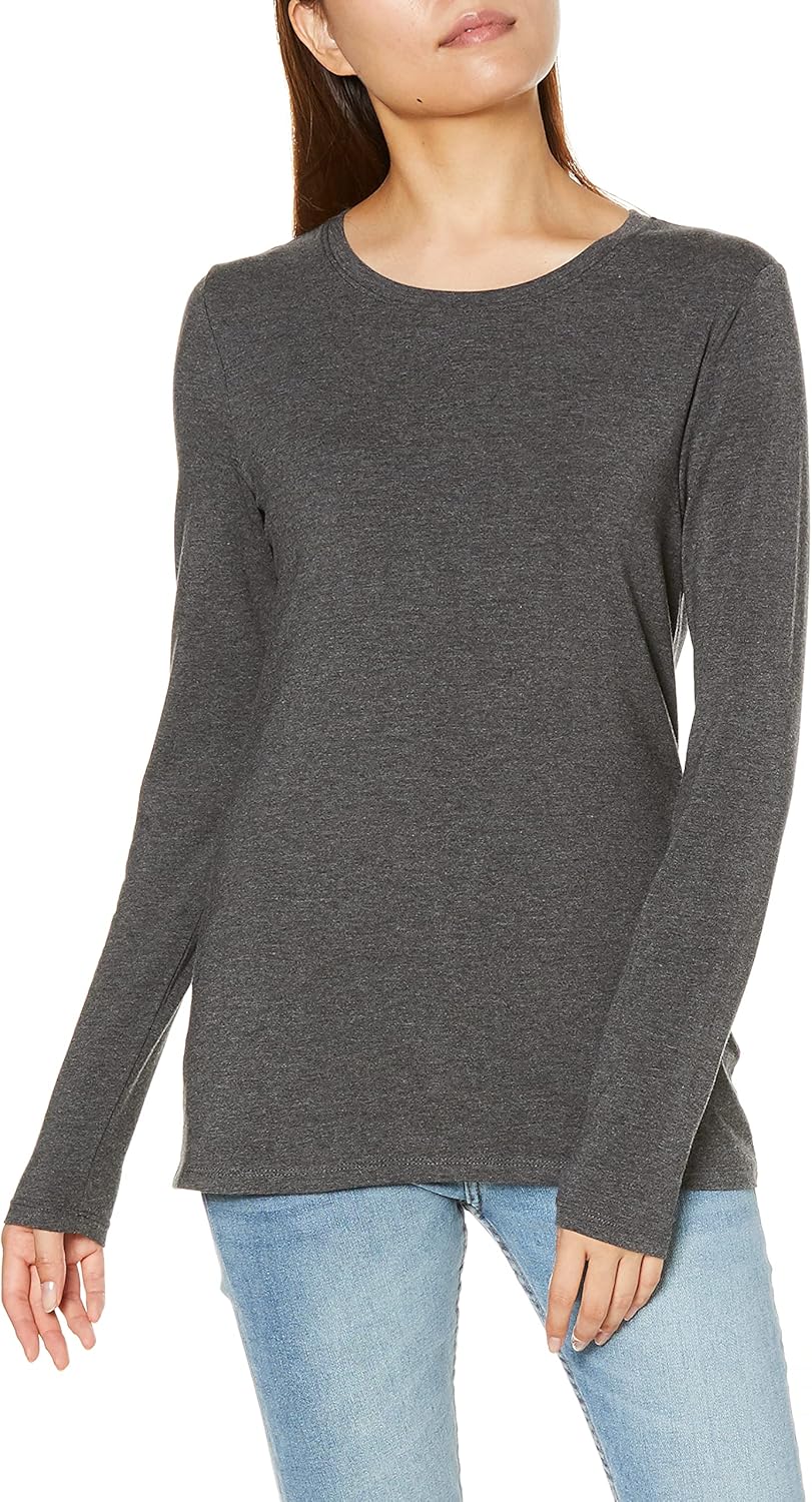 Amazon Essentials Women's Classic-Fit Long-Sleeve Crewneck T-Shirt (Available in Plus Size)