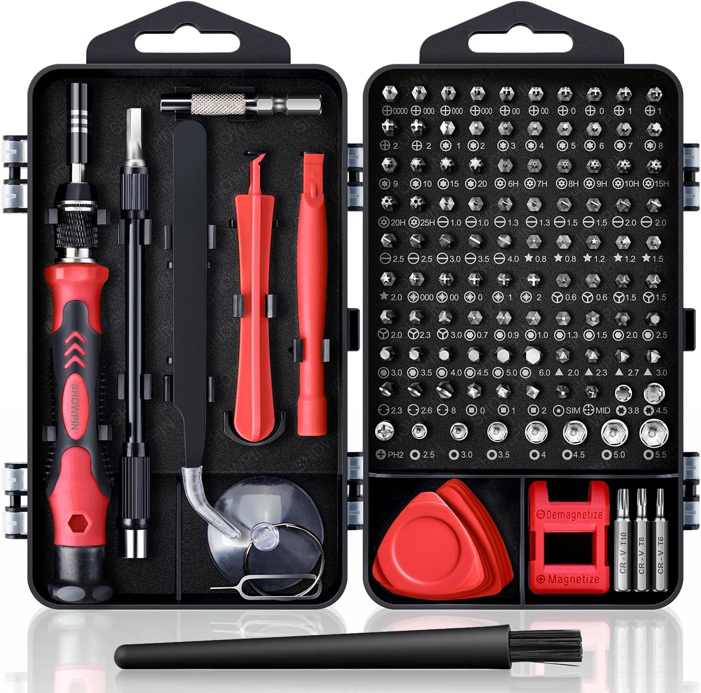 SHOWPIN 122 in 1 Precision Computer Screwdriver Kit, Laptop Screwdriver Sets with 101 Magnetic Drill Bits, Computer Access...