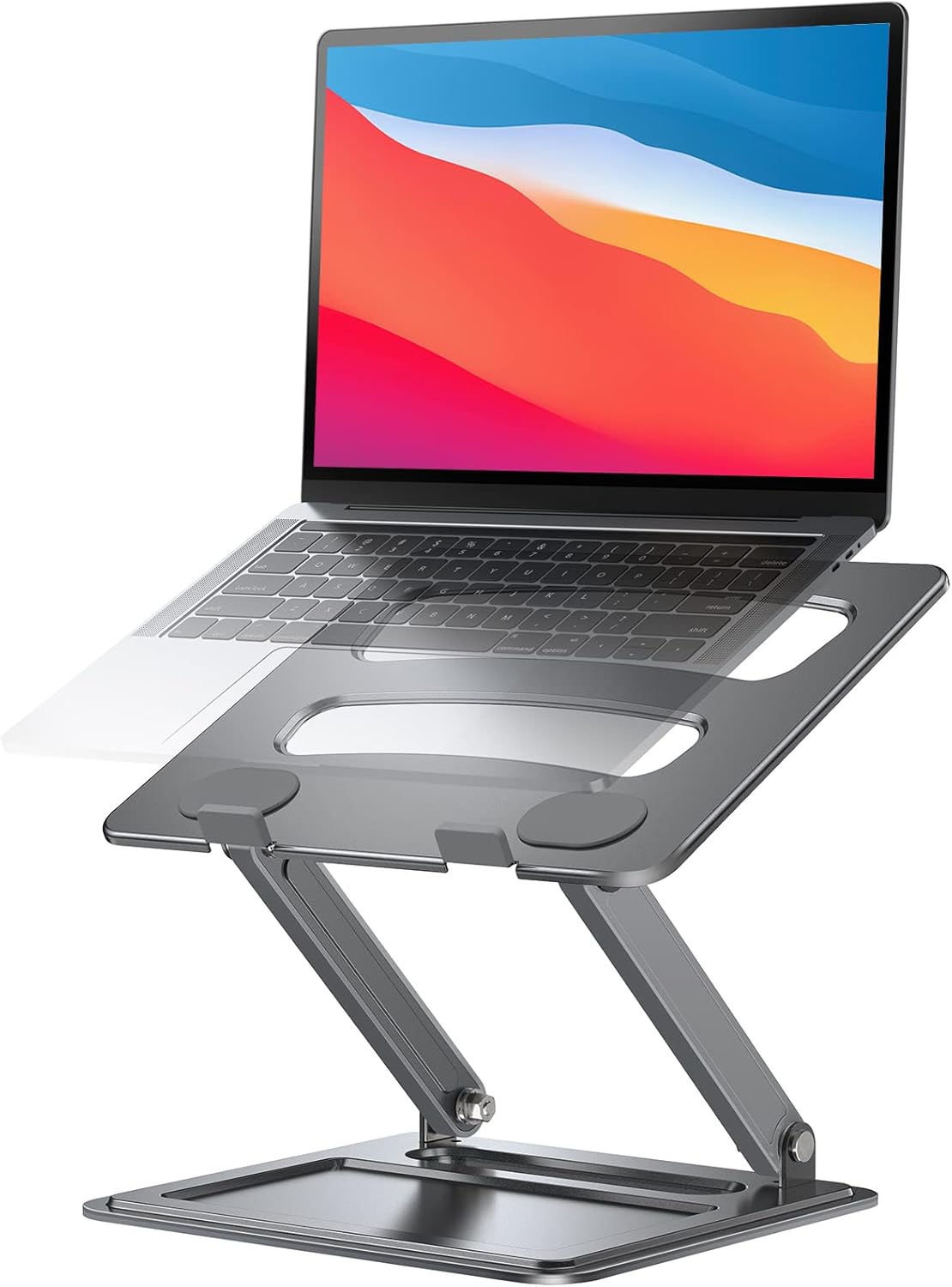 LORYERGO Laptop Stand for Desk, Adjustable & Foldable Laptop Riser for 10-15.6 Inch Laptops, Computer Stand for MacBook/No...