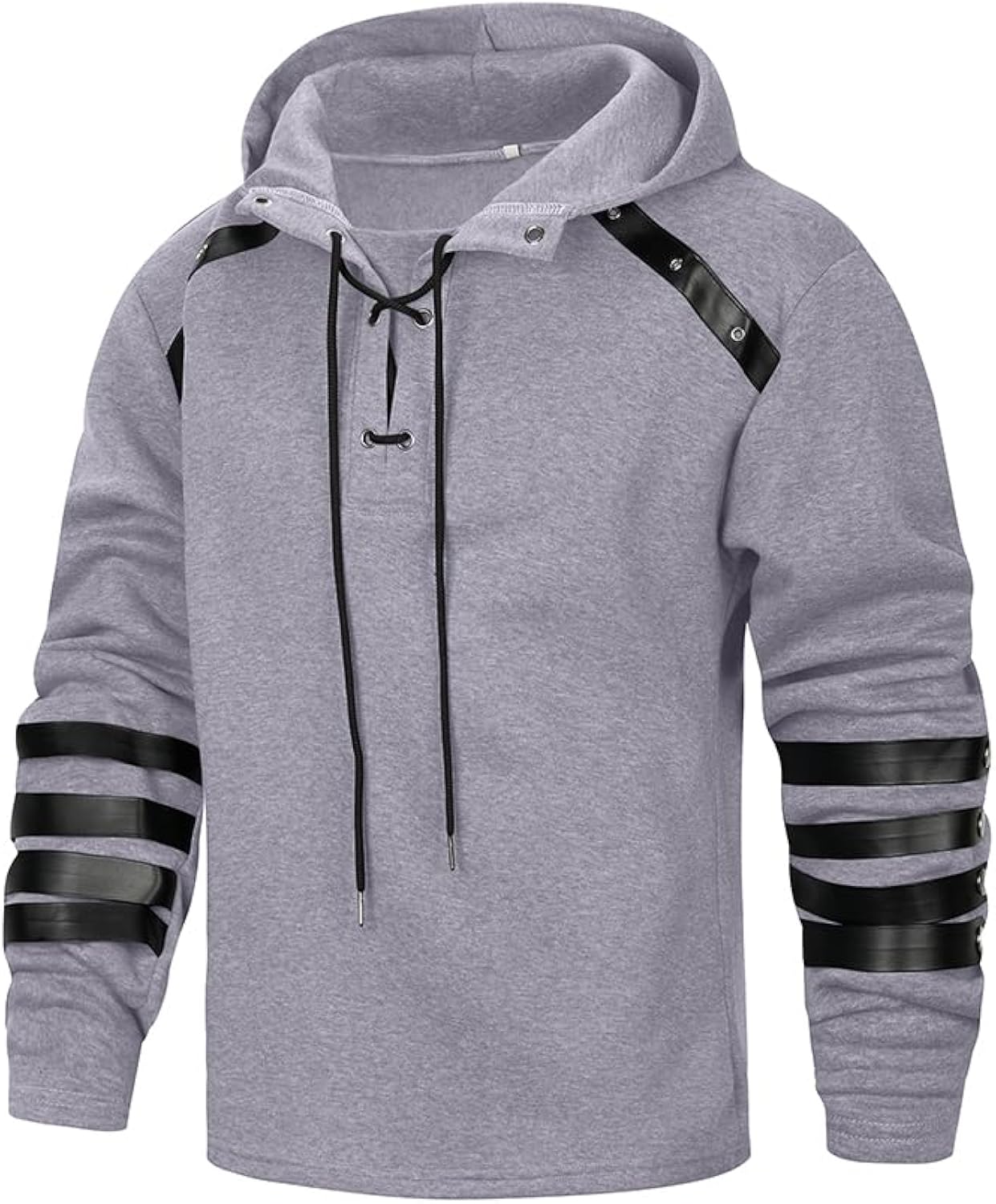 TOLOER Men's Retro Pullover Hoodie Sweatshirts Steampunk Theme Sweatshirt Fashion Casual Drawstring Hoodies