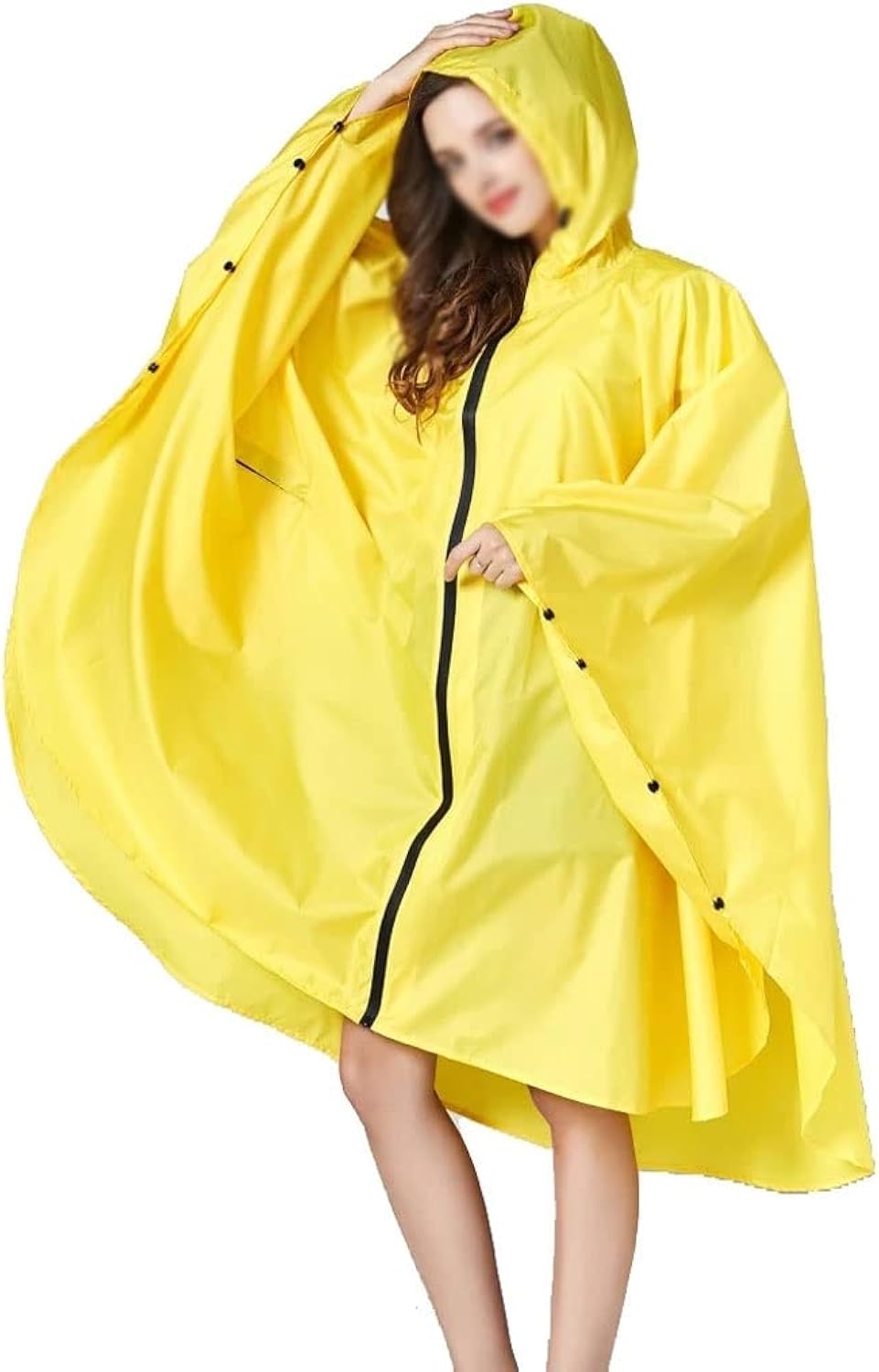 YMGSCC Adult Waterproof Men Hooded Rain Coat Cape Women Trench Rainwear Poncho With Handbag