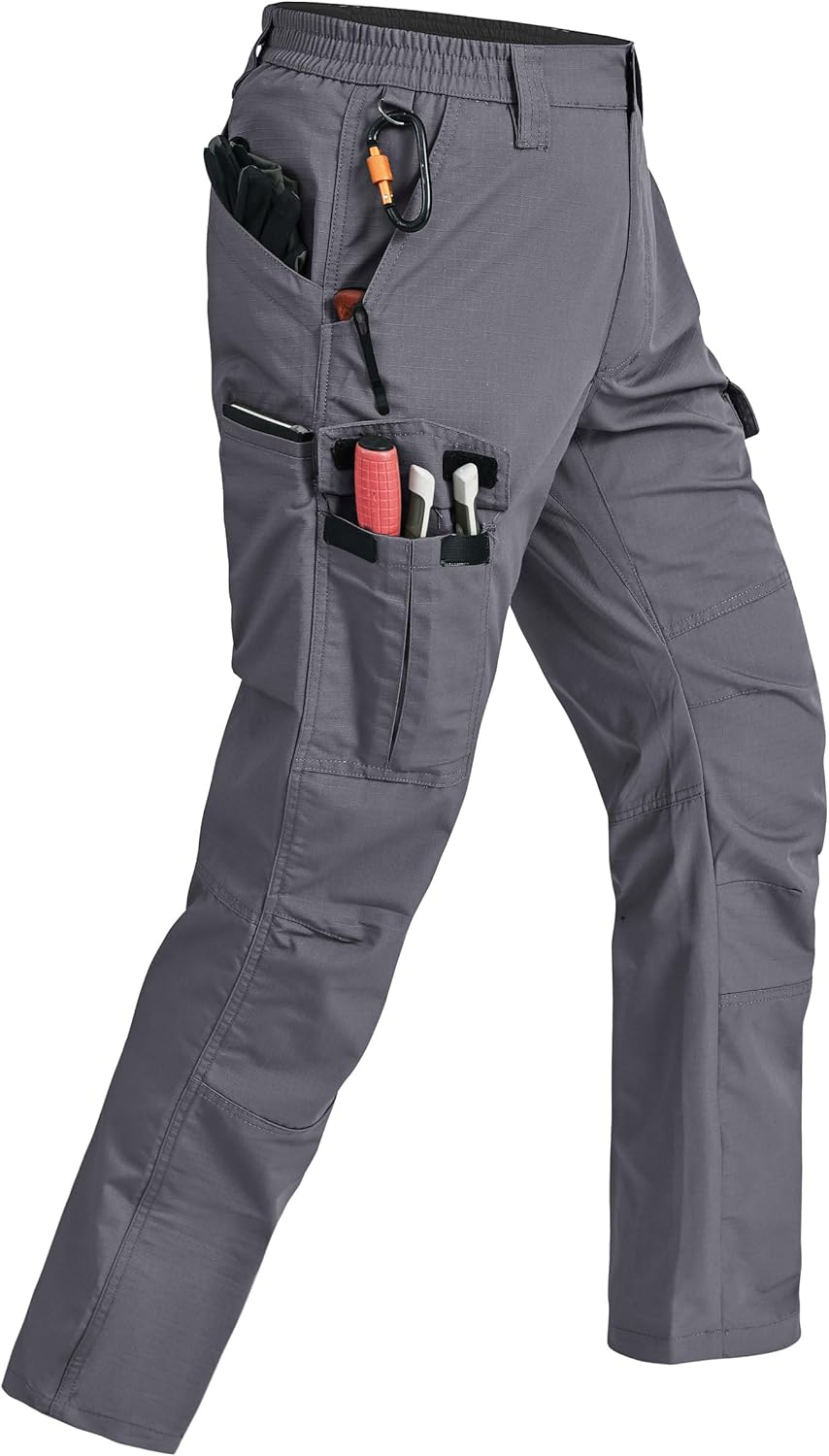 Mens Cargo Pants Ripstop Water Resistant Breathable Tactical Hiking Pants with 7 Pockets