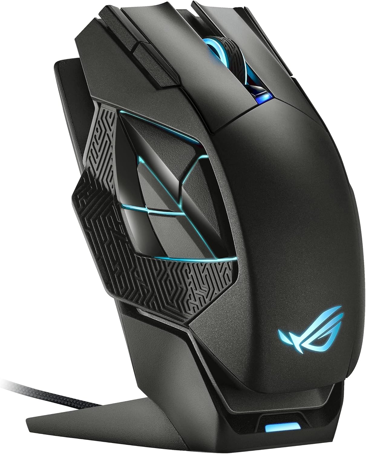 ASUS ROG Spatha X Wireless Gaming Mouse (Magnetic Charging Stand, 12 Programmable Buttons, 19,000 DPI, Push-fit Hot Swap S...
