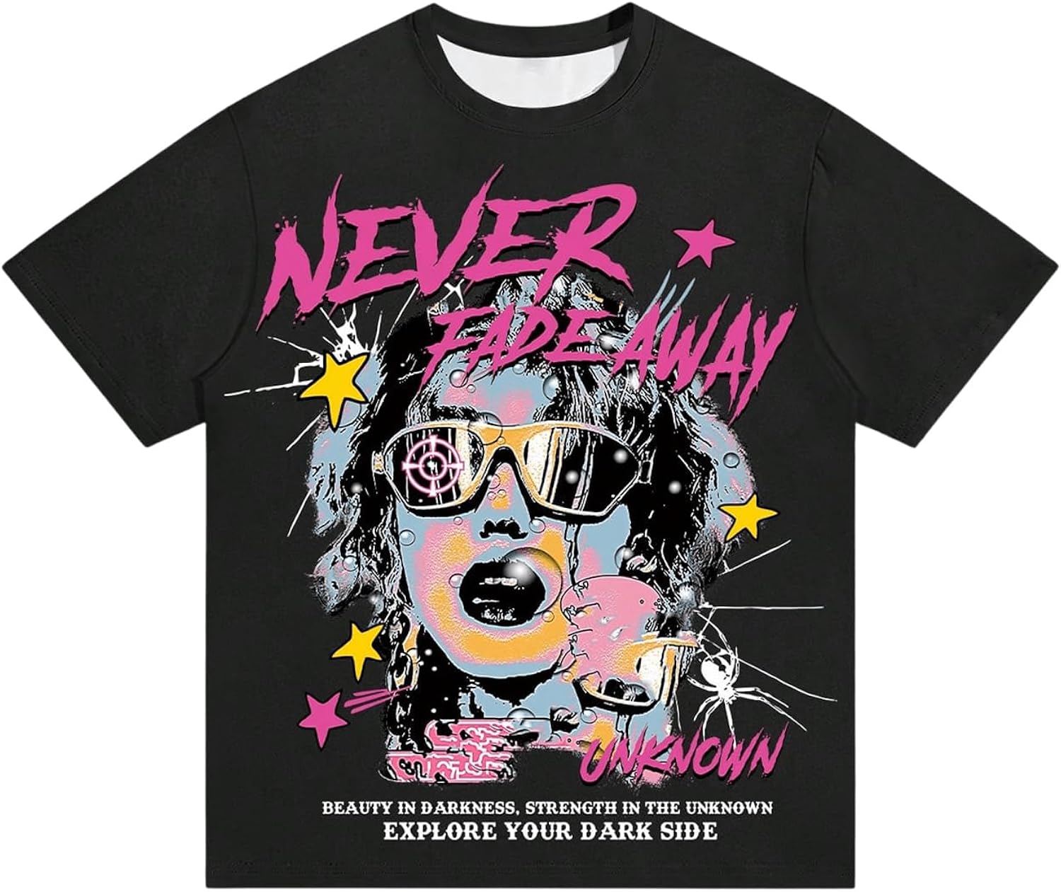 SOLY HUX Men's Graphic Tees Y2K Baggy Shirts Unisex Oversized Tshirts Figure Print 90s Vintage Streetwear Tops