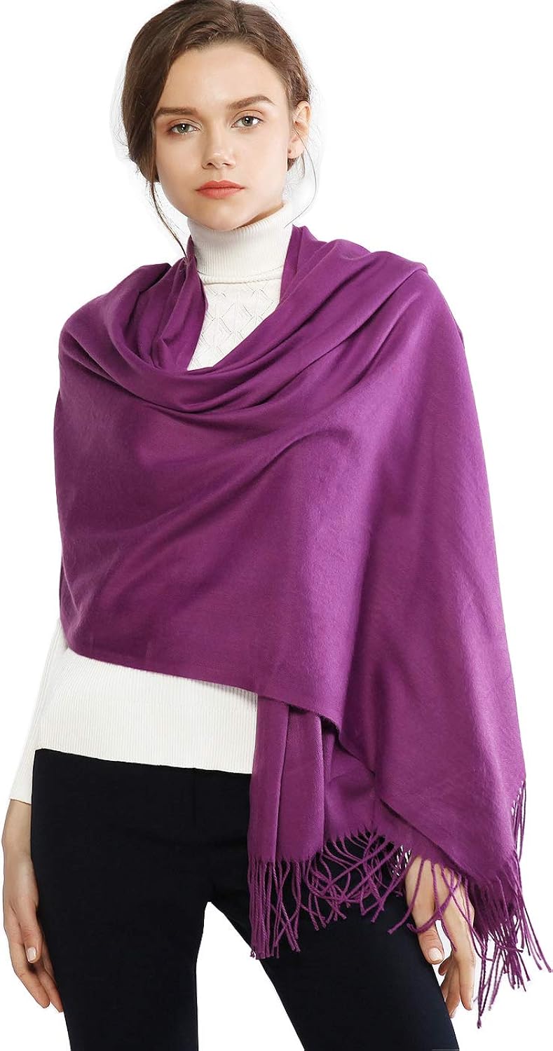 RIIQIICHY Women's Scarf Pashmina Shawls and Wraps for Evening Dress Bridesmaid Wedding Bridal Winter Warm Long Large Scarves