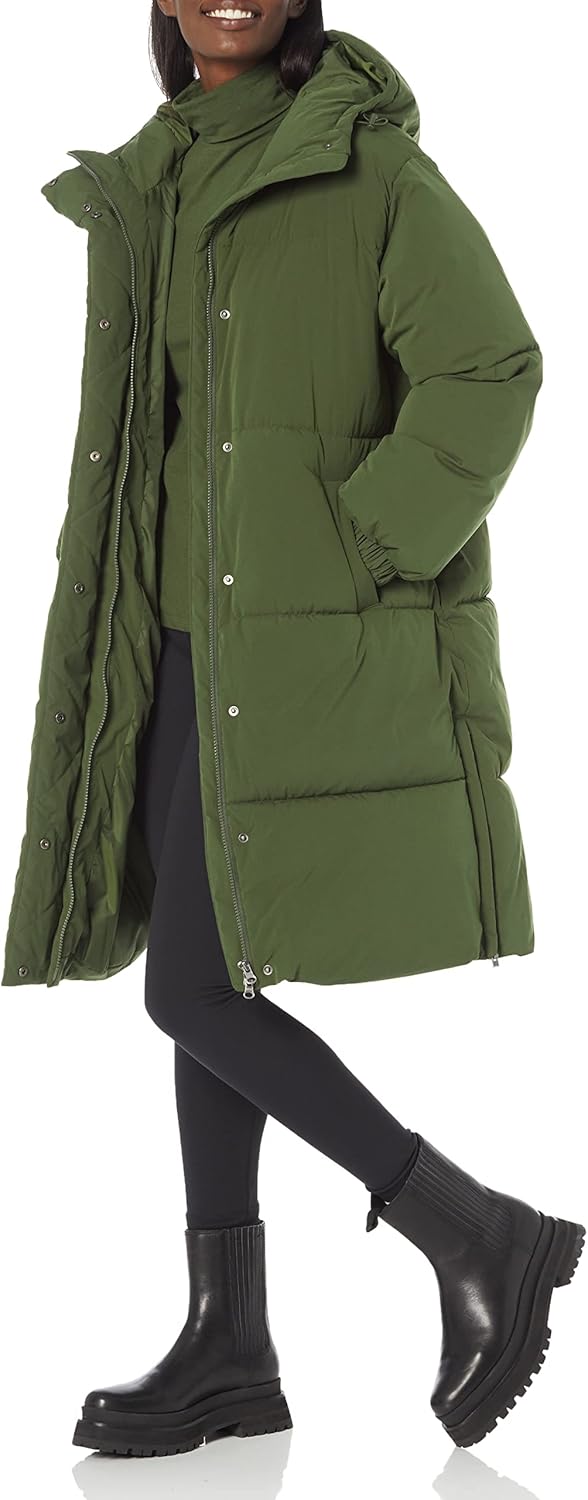 Amazon Essentials Women's Oversized Long Puffer Jacket (Available in Plus Size)