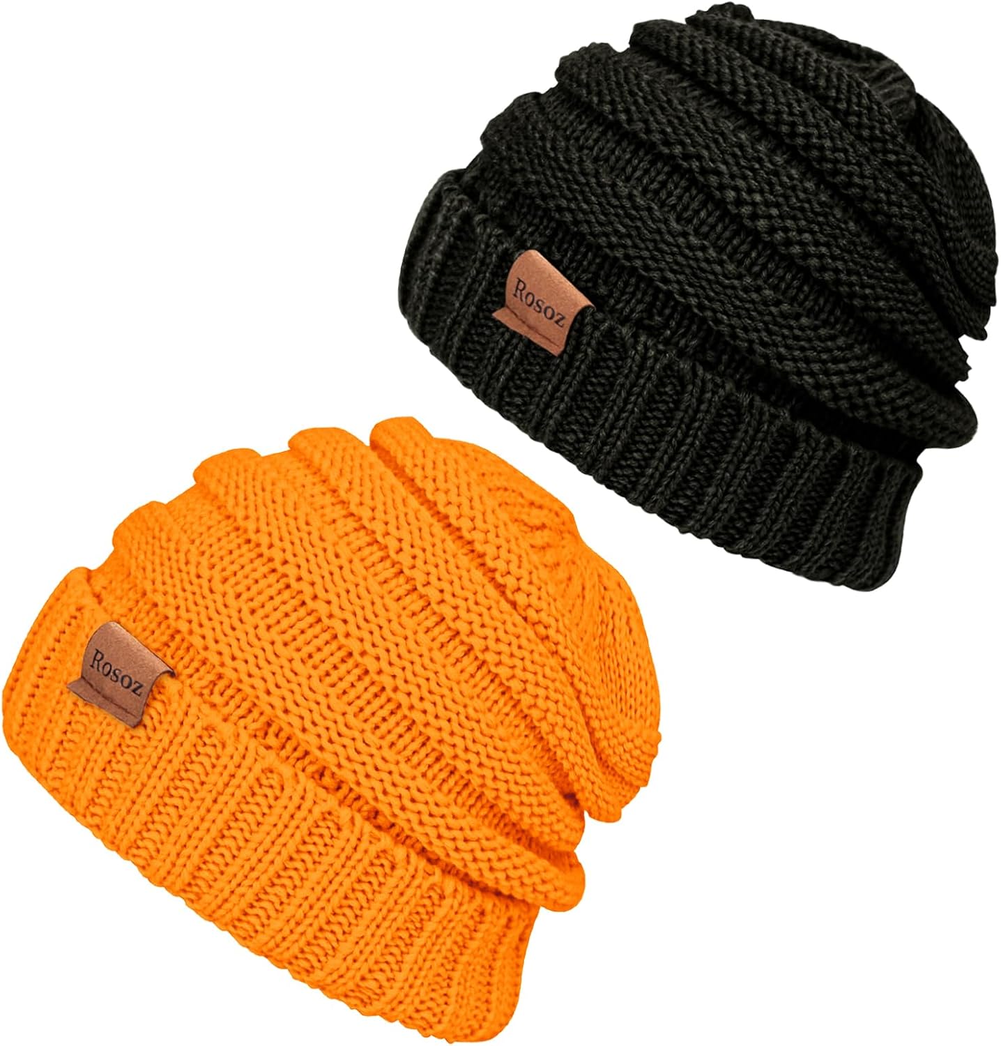 Rosoz Womens Beanies for Winter Slouchy Beanies for Women Knit Warm Winter Hats for Women Thick for Cold Weather