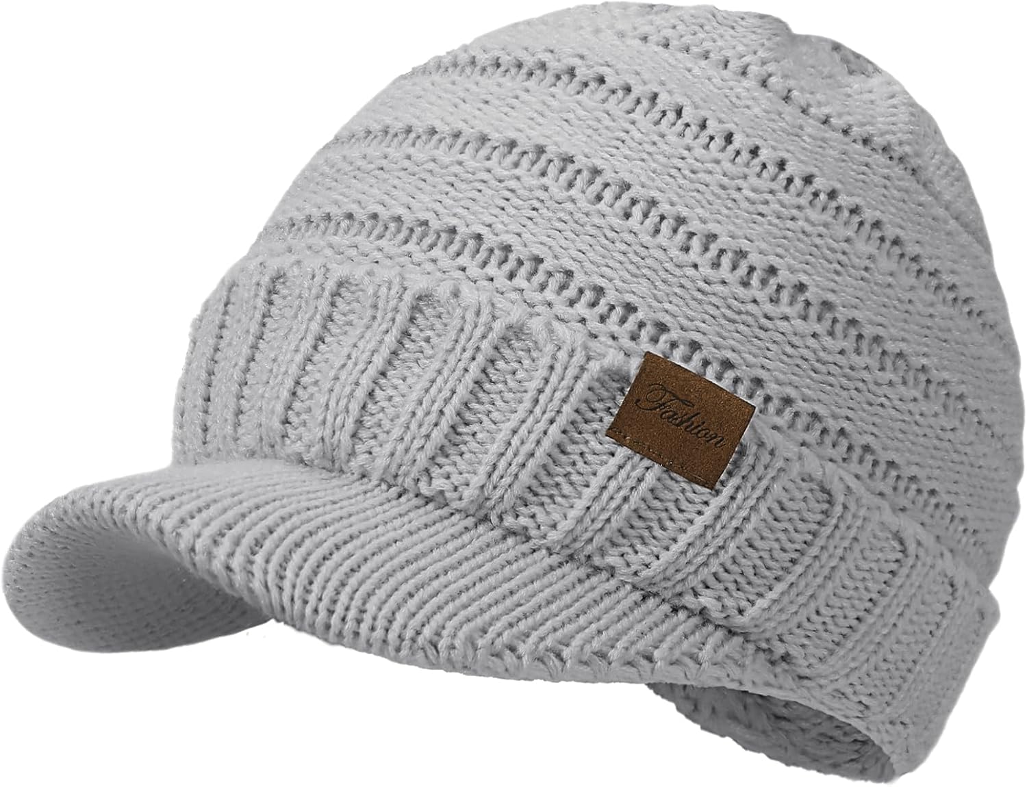 Winter Hats for Women - Thick Warm Stylish Knit Beanie Hat, Soft Stretch Cute Womens Winter Hats with Visor