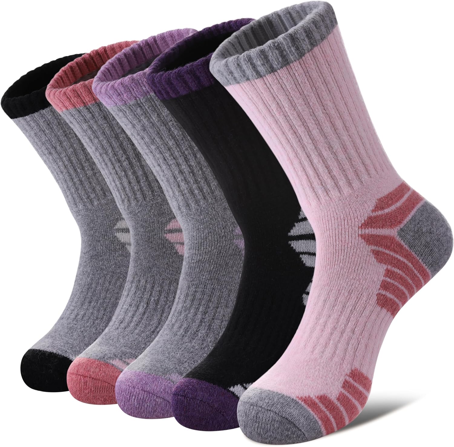 MQELONG Merino Wool Socks for Women Hiking Thermal Winter Thick Warm Cozy Boot Socks