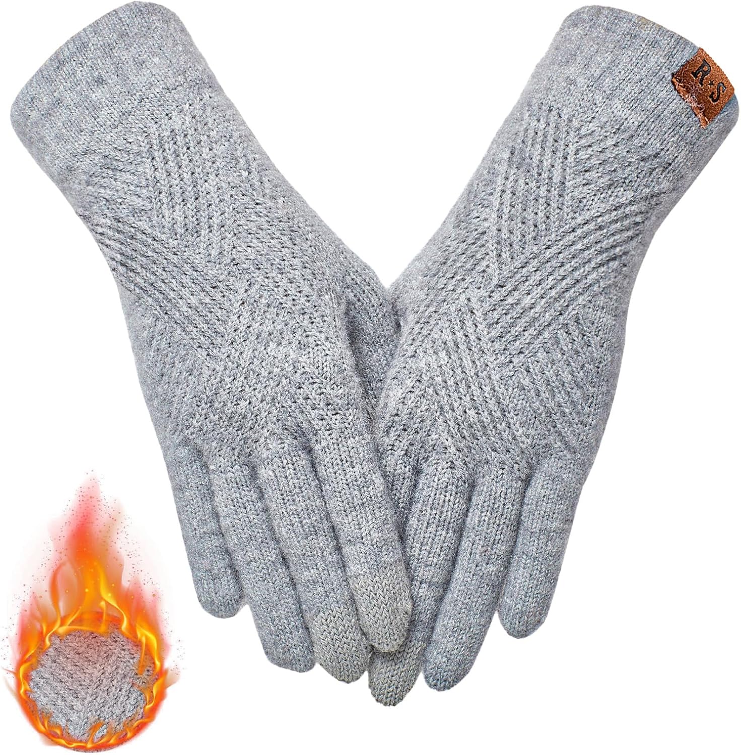 REACH STAR Winter Gloves for Women Touch Screen Thermal Lining Warm Gloves Cold Weather Christmas Gifts