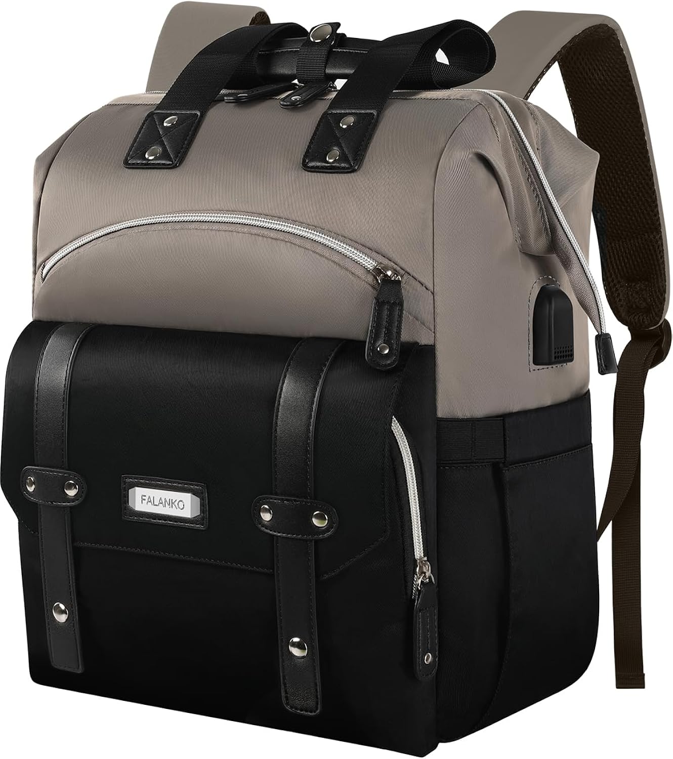 FALANKO Women Laptop Backpack, Doctor Nurse Teacher Work Adult Backpack for 15.6 Inch Laptop with RFID Anti-theft USB Char...