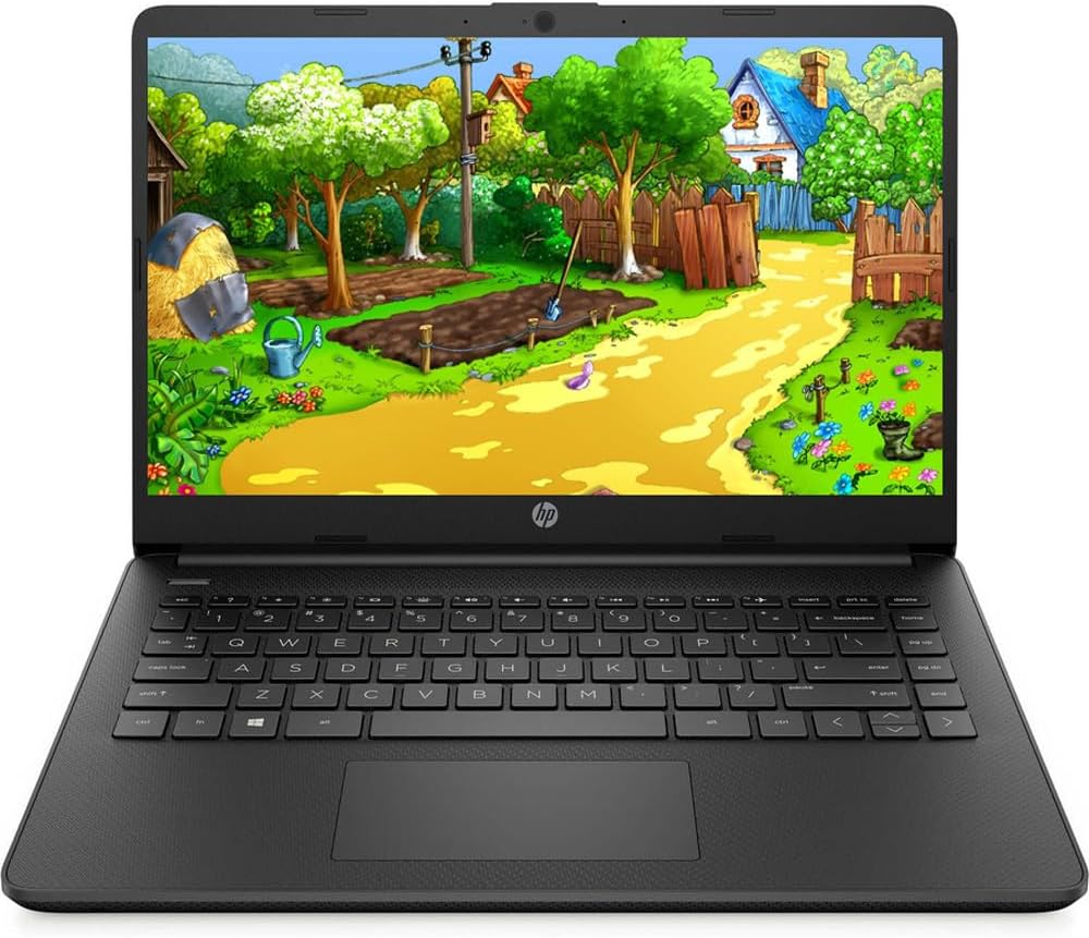 HP 14in Schools and Business Laptop, Intel Quad-Core N4120 CPU, 16GB RAM, 64GB eMMC, 256GB Micro SD, 1-Y Office 365, Webca...