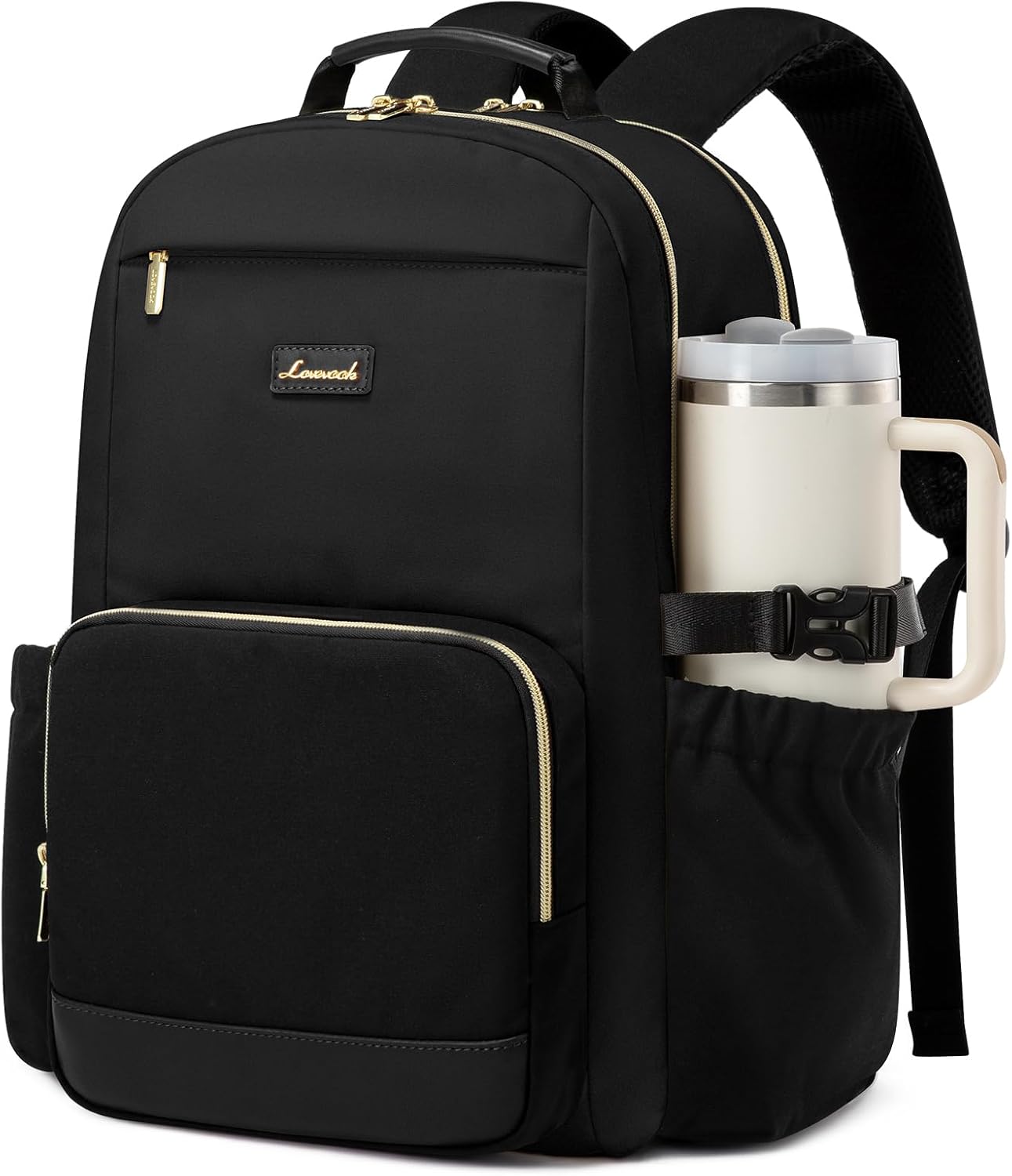 LOVEVOOK Laptop Backpack for Women with Pouch Pocket for Large Capacity Cup,18 Inch Laptop Computer Bag Travel Backpack Pu...