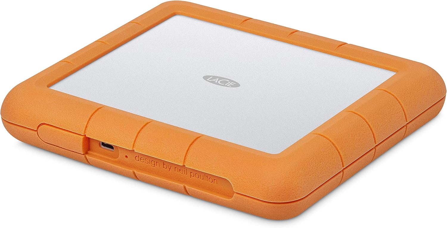 LaCie Rugged Raid Shuttle 8TB External Hard Drive Portable HDD - USB-C USB 3.0 Compatible, Drop Shock Dust Water Resistan...