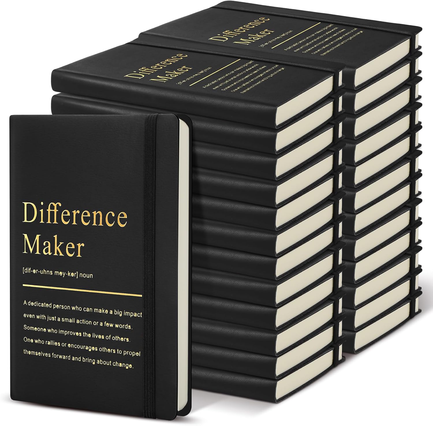 Chiisong 36 Pcs Employee Appreciation Gifts A6 Small Leather Journals Bulk Inspirational Different Maker Notebook Thank Yo...