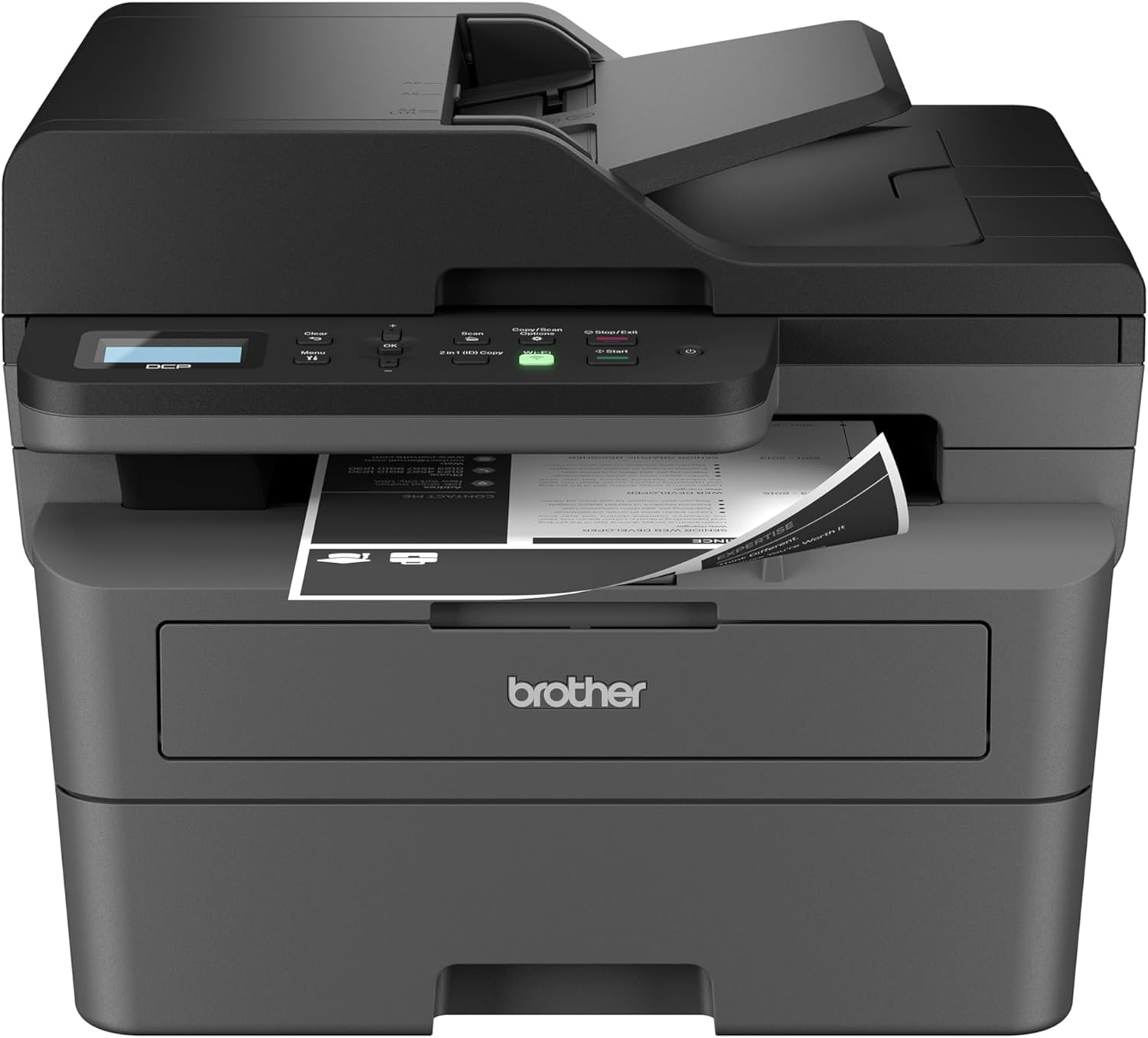 Brother DCP-L2640DW Wireless Compact Monochrome Multi-Function Laser Printer with Copy and Scan, Duplex, Mobile, Black & W...