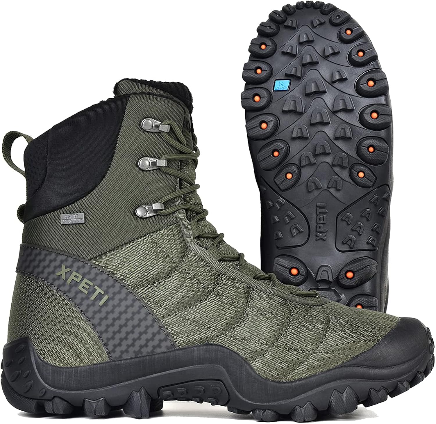 XPETI Men’s Crest Thermo High-Top Winter Hiking Boots Waterproof Insulated