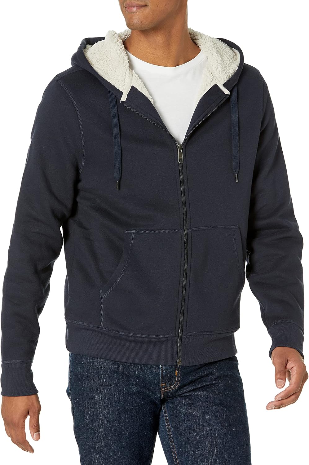 Amazon Essentials Hoodie For Men, Sherpa-Lined Full-Zip Fleece Sweatshirt