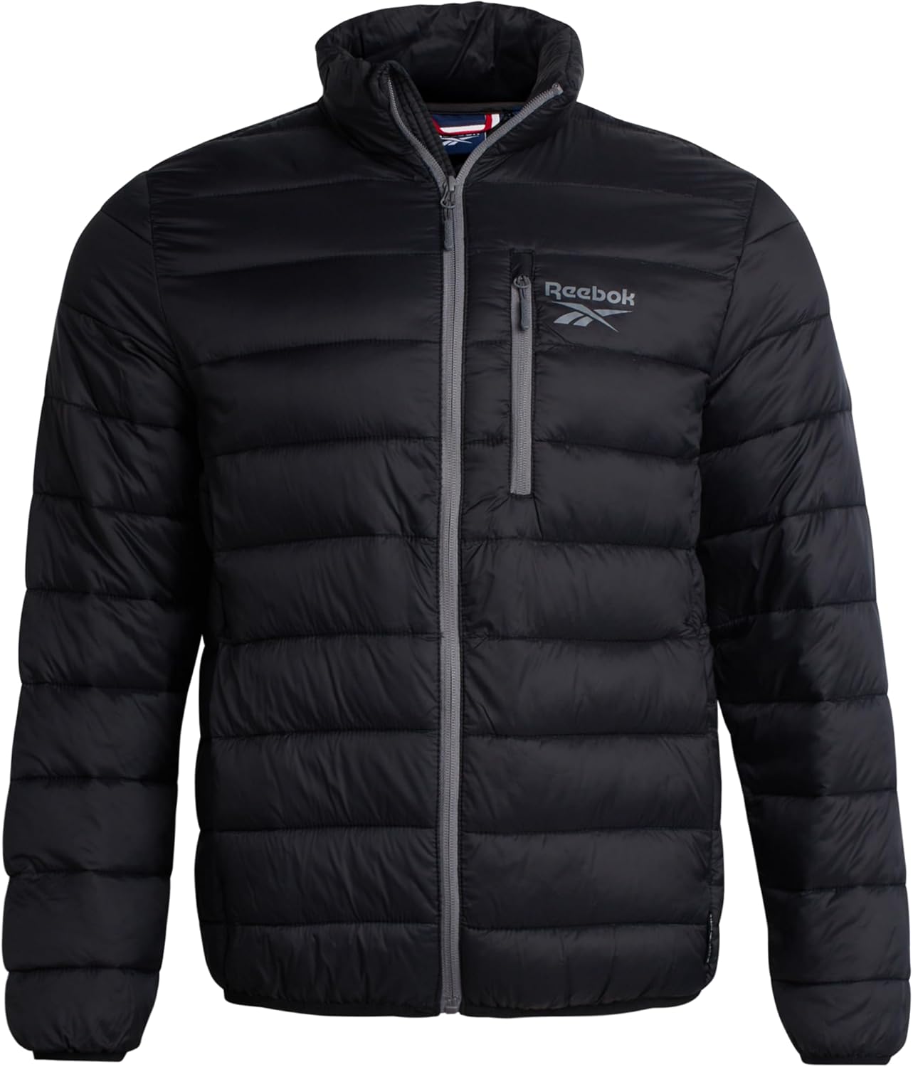 Reebok Mens Winter Jacket - Windproof Water Resistant Quilted Winter Coat - Lightweight Insulated Puffer Jacket for Men