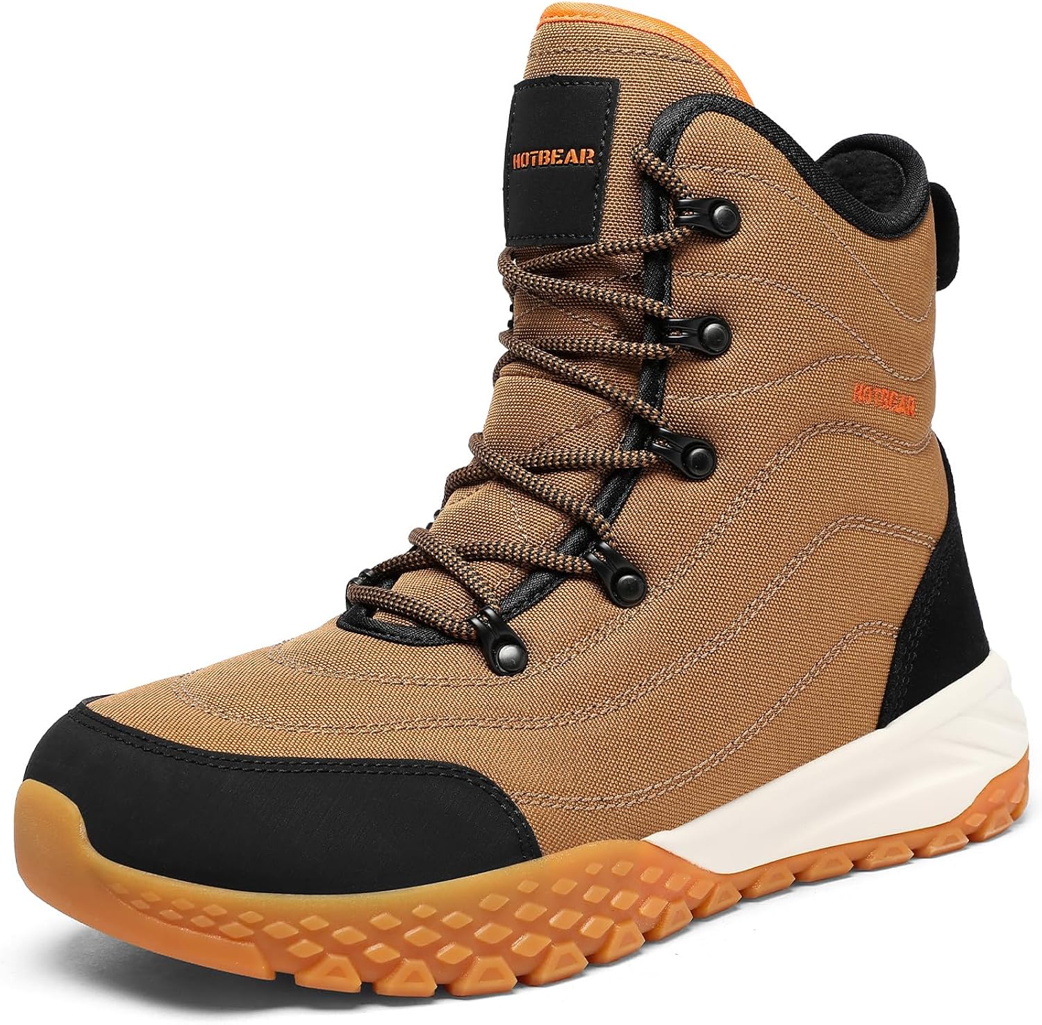 HOTBEAR Men's 3M Thinsulate Insulated Winter Snow Boots | Wide Toe Box | Slip-Resistant Outsole | Orthopedic & Arch Support