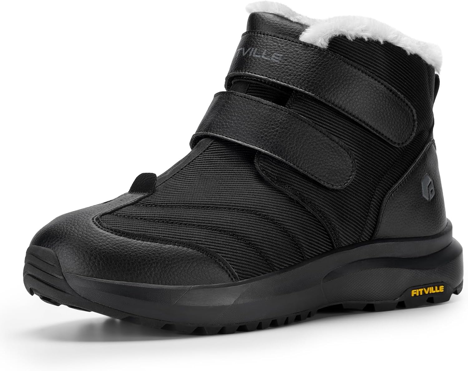 FitVille Mens Extra Wide Snow Boots Outdoor Mens Winter Wide Boots, Lightweight Wide Width Mens Winter Boots Waterproof In...