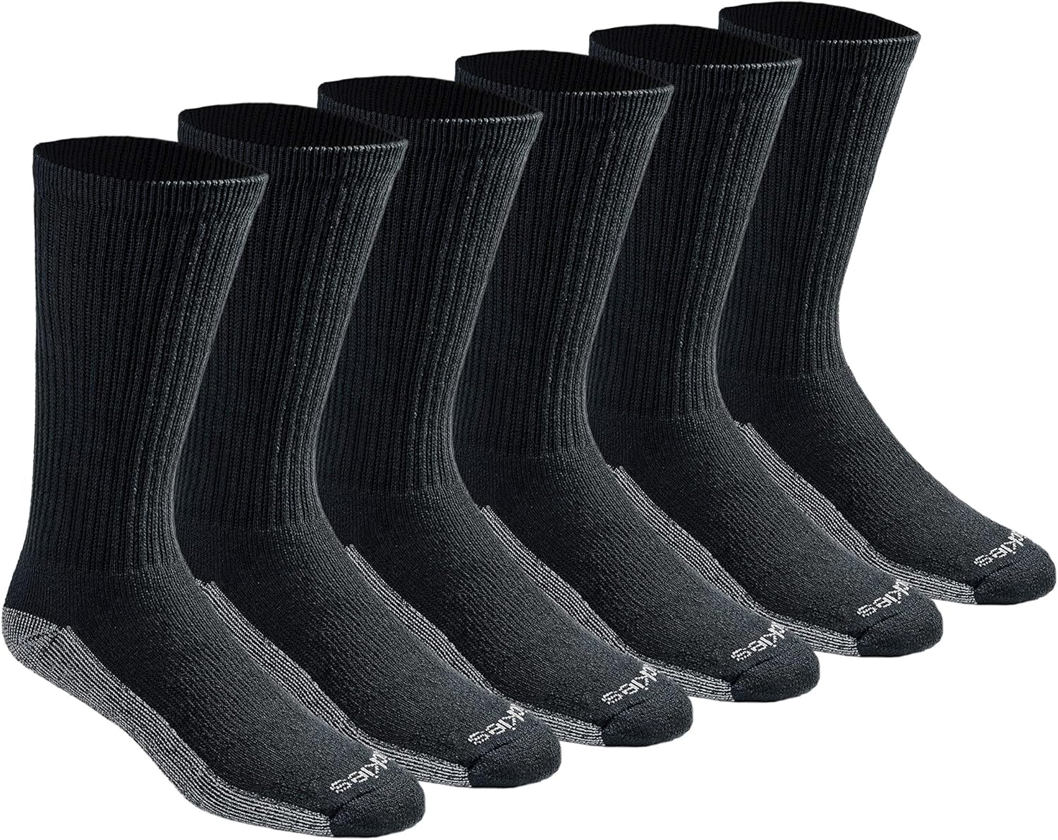Dickies mens Dri-tech Moisture Control Crew Socks, Available in M-xxl (6, 12, 18 Pairs)