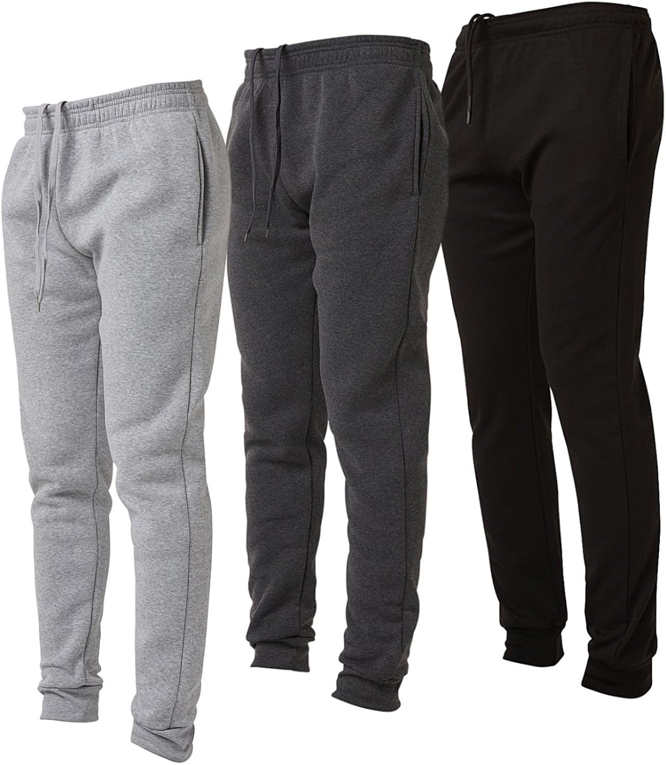 Ultra Performance 3 Pack Mens Joggers Mens Athletic Sweatpants with Pockets for Men, Small - 3X