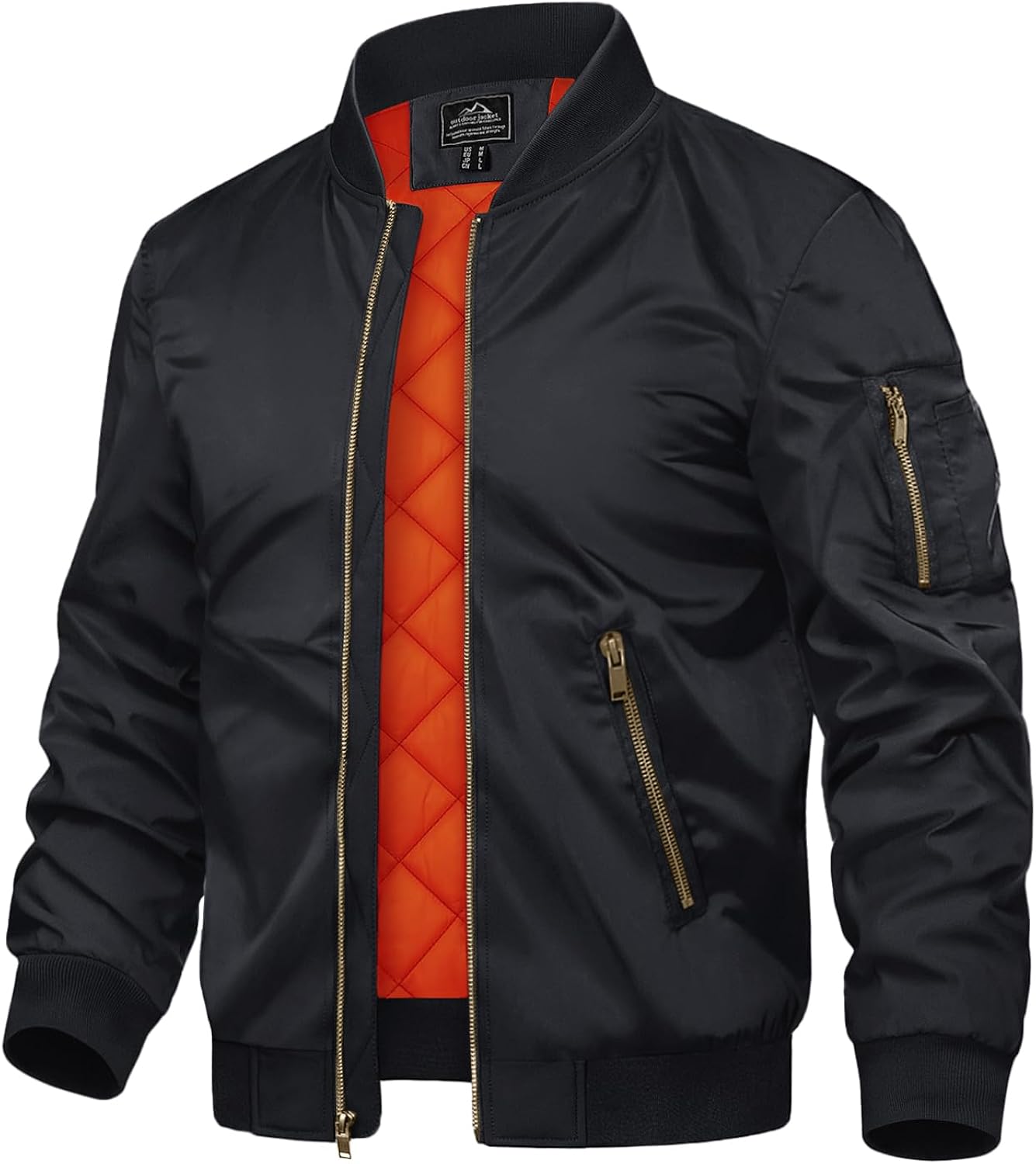 TACVASEN Men's Jackets-Bomber Jacket Fall Winter Warm Windbreaker Full Zip Casual Padded Coats