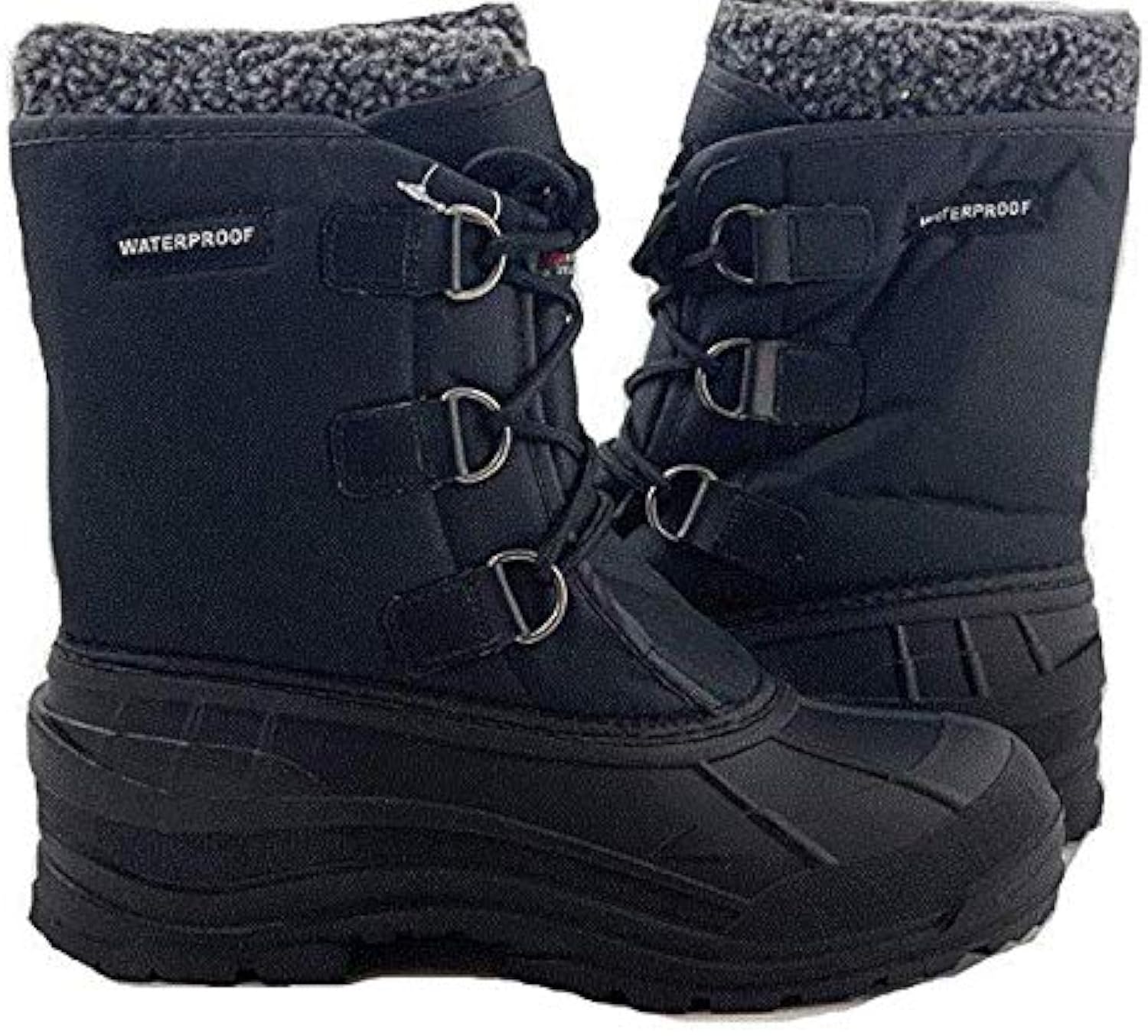 Labo Pro Men's Winter Snow Boots Shoes Waterproof Insulated Lace UP (D,M)