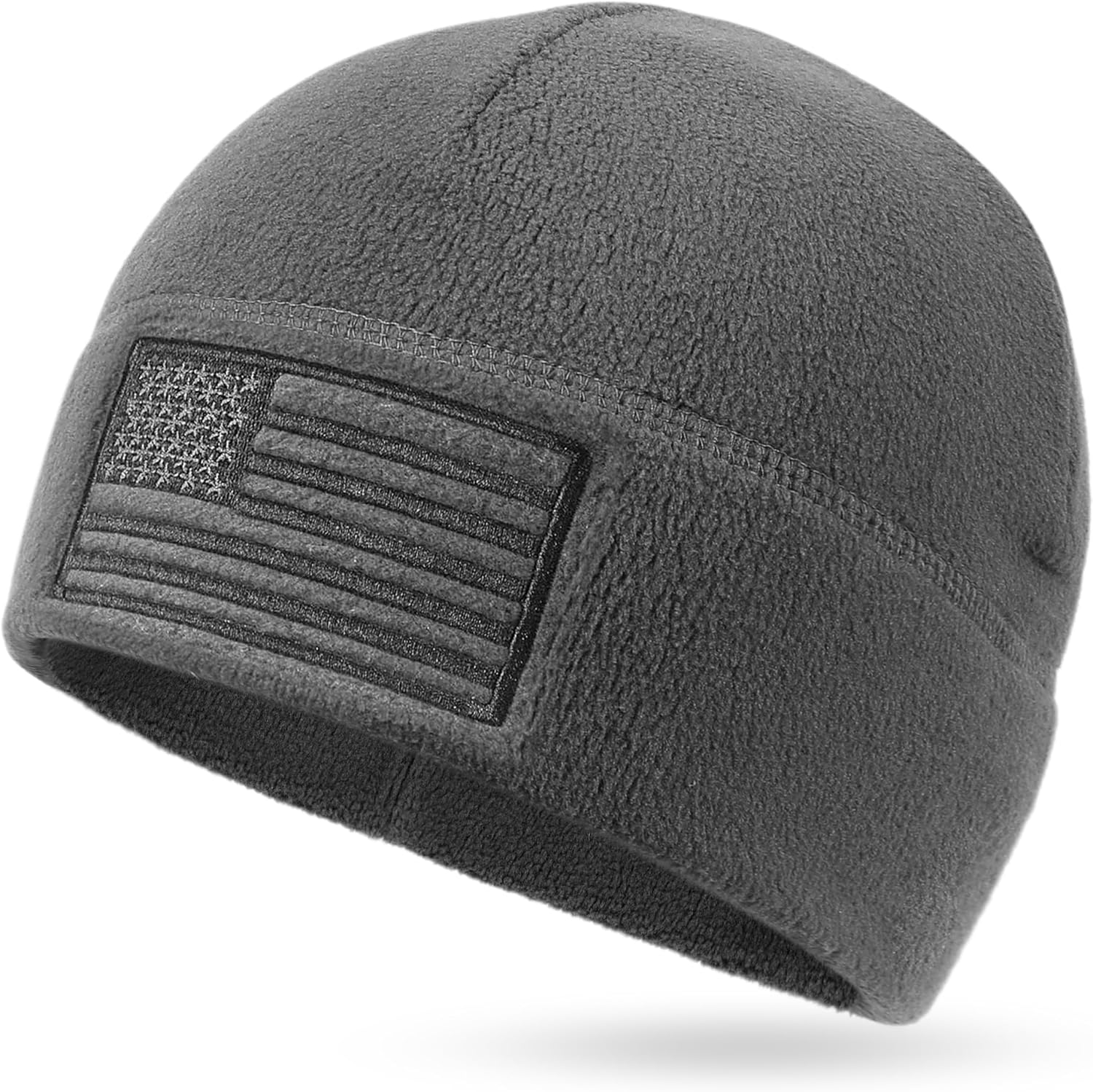 OUTDOOR SHAPING American Flag Fleece Watch Cap, USA Multi-Season Army Military Tactical Beanie, Winter Warm Beanie