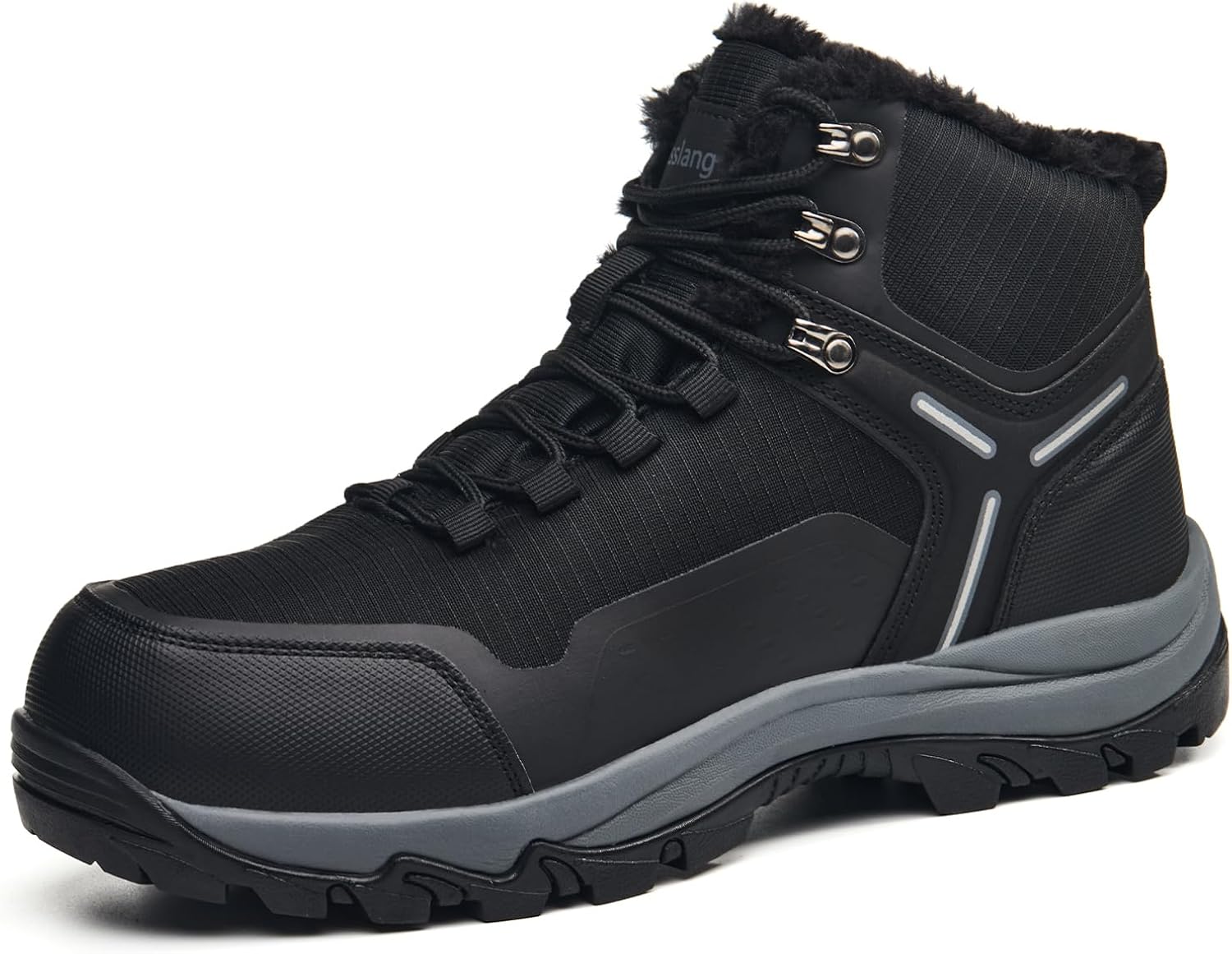 Stasslang Men's Waterproof Snow Boots Insulated Winter Boots with Non Slip Rubber Sole FurLined Warmth for Hiking Shovelin...