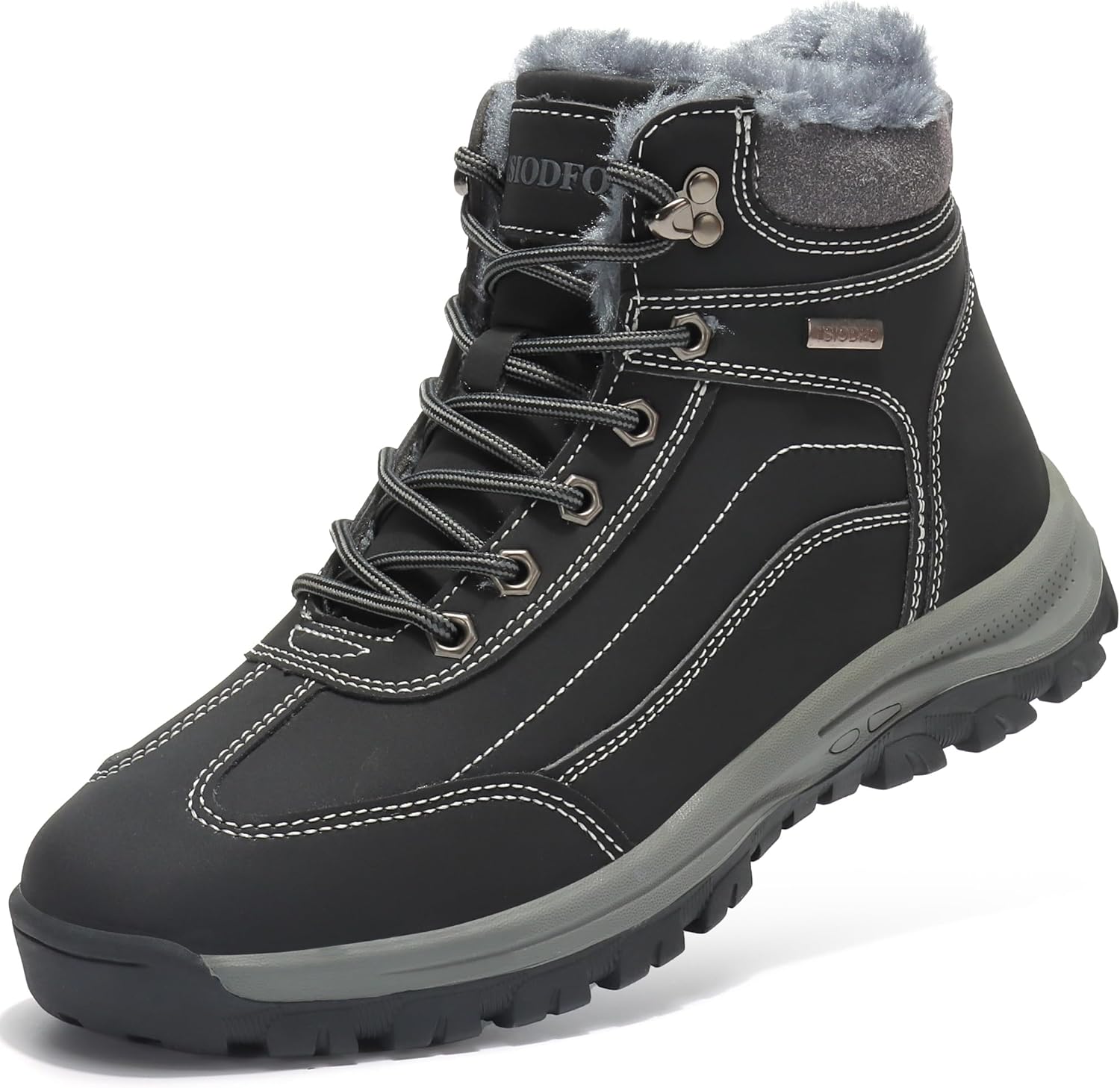 Ezkrwxn Men Winter Outdoor Hiking Waterproof Snow Boots