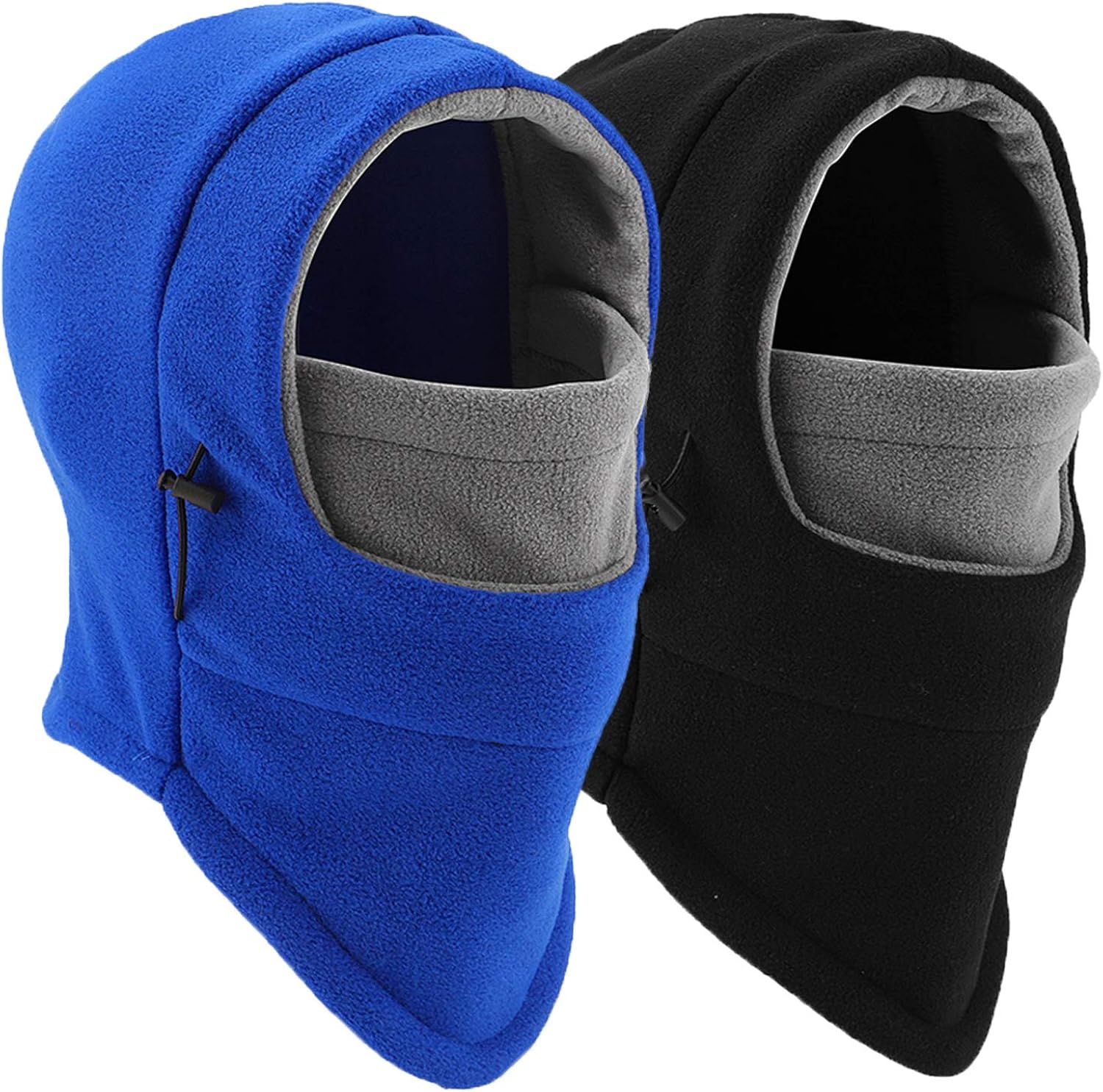 Balaclava Ski Mask 2 Pcs - Windproof Warmer Fleece Adjustable Winter Mask for Men Women