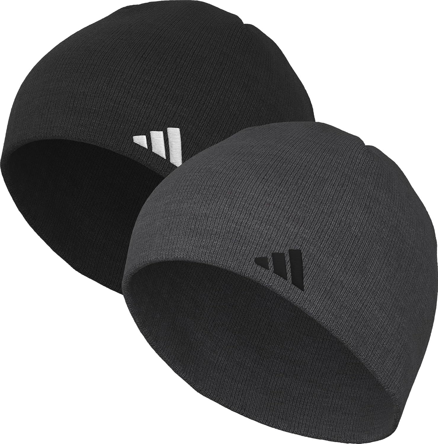 Adidas Men's Beanie 2-Pack – Standard Fit Winter Knit Hat Skull Cap