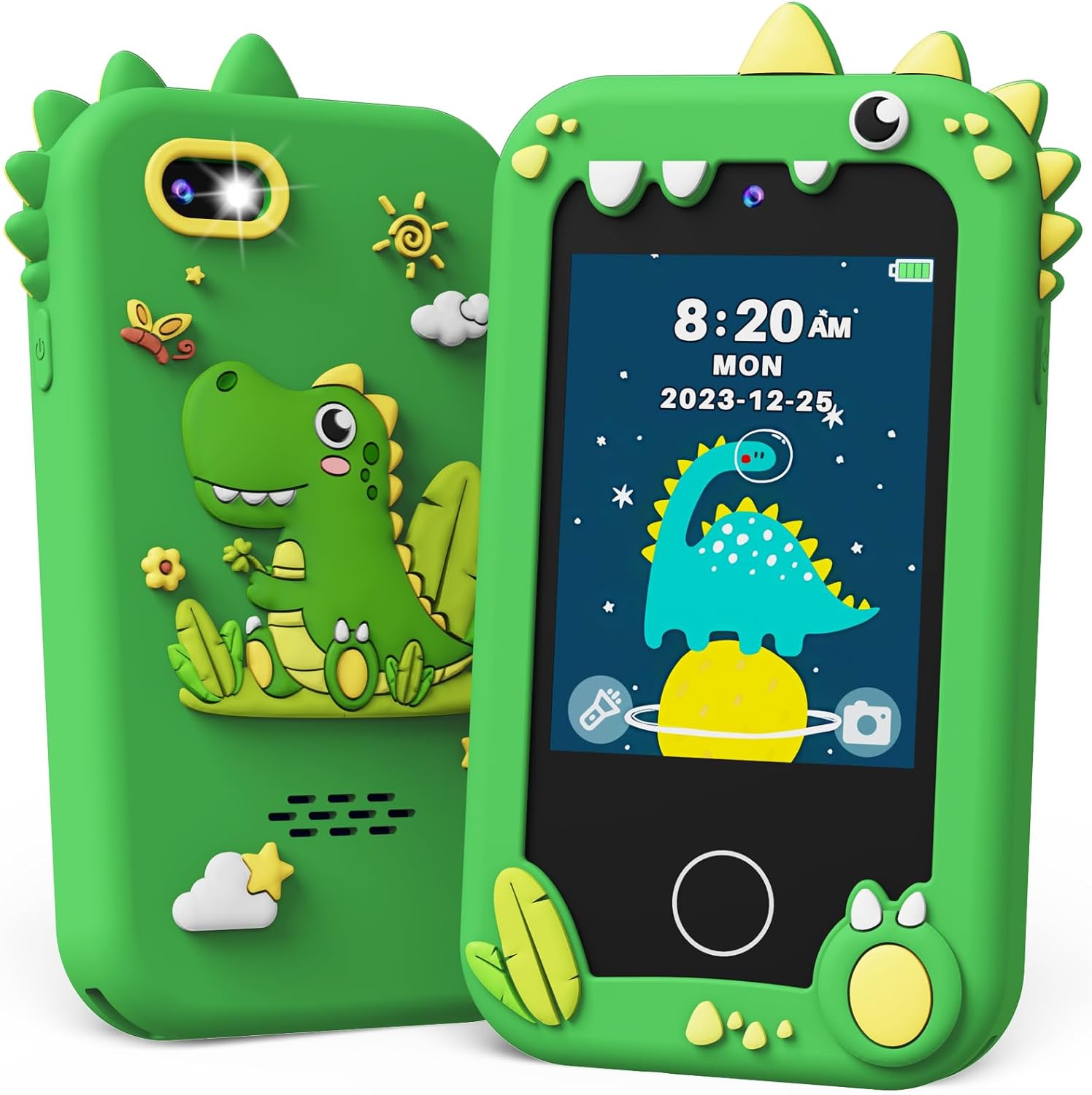 KOKODI Kids Smart Phone, Touchscreen HD Dual Camera Cell Phone for Kids, Christmas Birthday Gifts Dinosaur Toddler Play Ph...