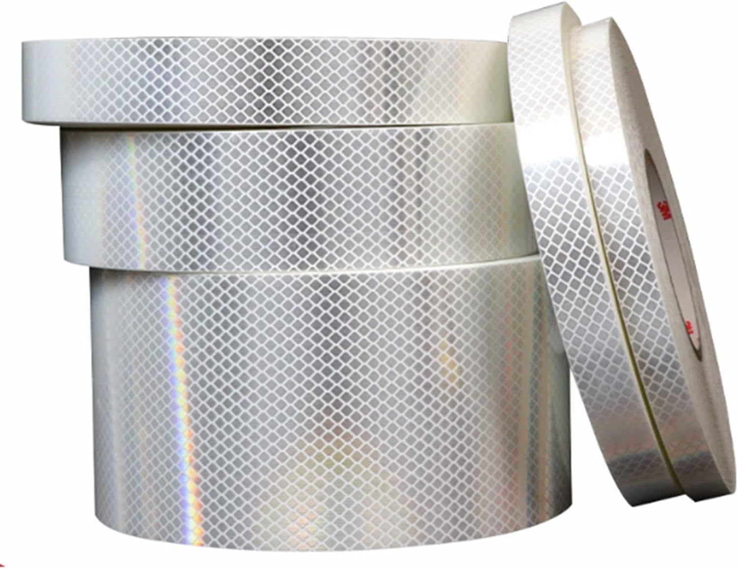 Boxonly Reflective Tape 1.5cmx5m Safety Warning Tape Waterproof PVC Self-Adhesive Warning Strip Security Marking Tape Nigh...