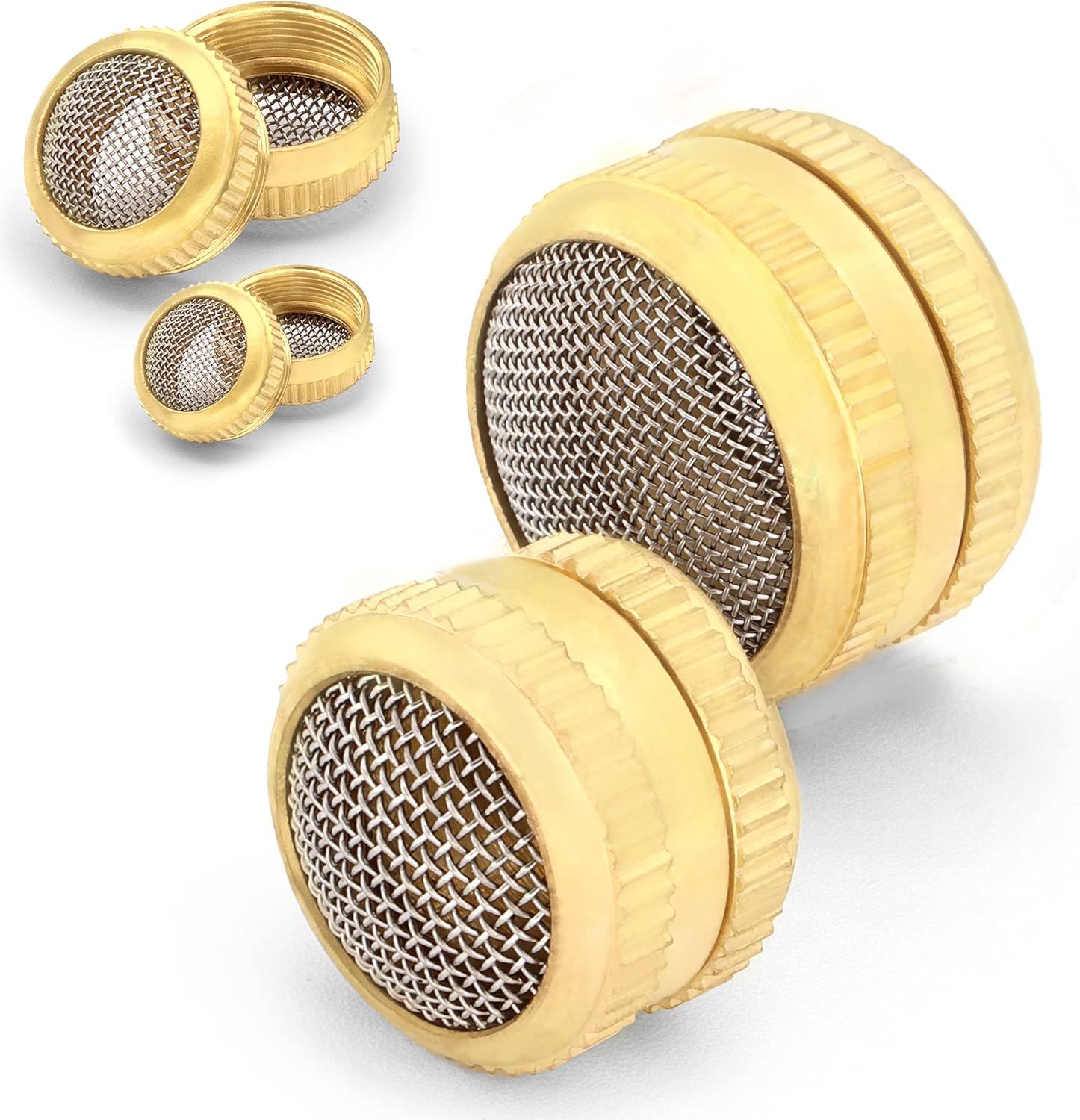Ultrasonic Cleaner Baskets for Small Parts | Set of 2 Ultrasonic Parts Cleaner Basket with Screw Lock | Brass Body Stainle...