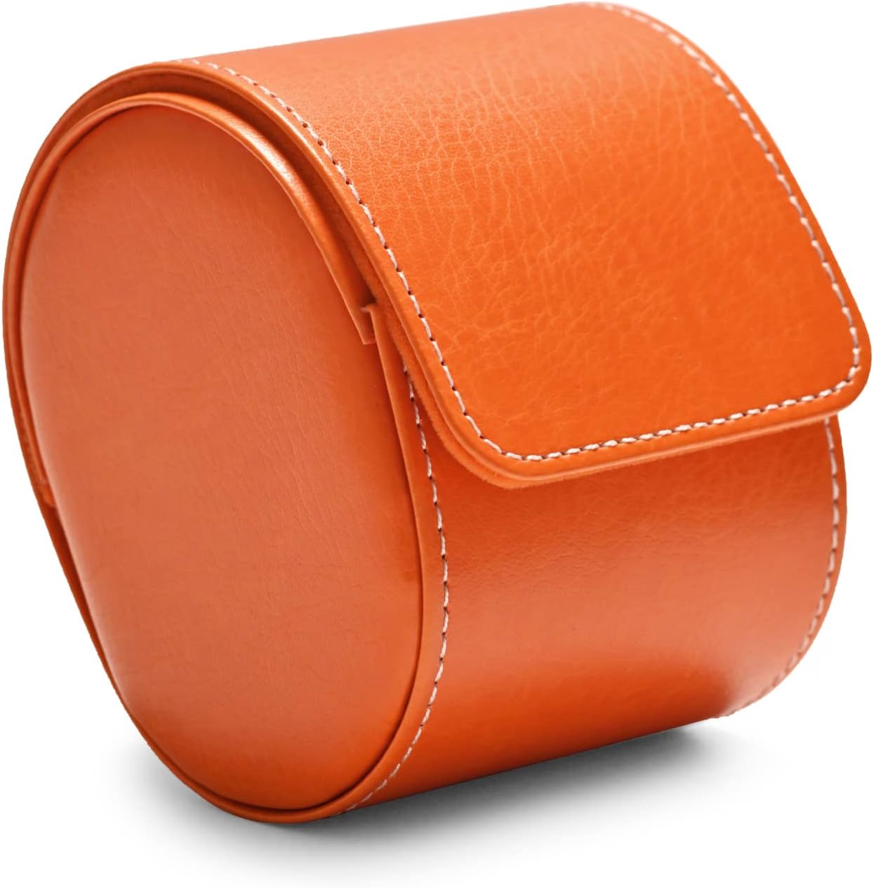 Oirlv Luxury Leather Watch Storage Box Travel Single Watch Case Jewelry Gift Box for Christmas Anniversary Birthday(Black)