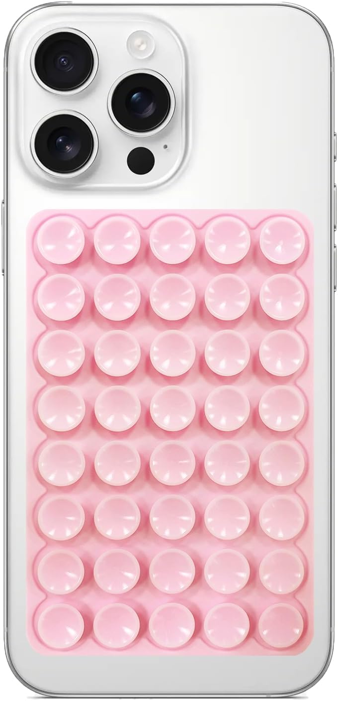 QxbBox Silicone Suction Cup Phone Case Mount Double Sided, Hands-Free Strong Grip Holder for Selfies and Videos,Silicon St...