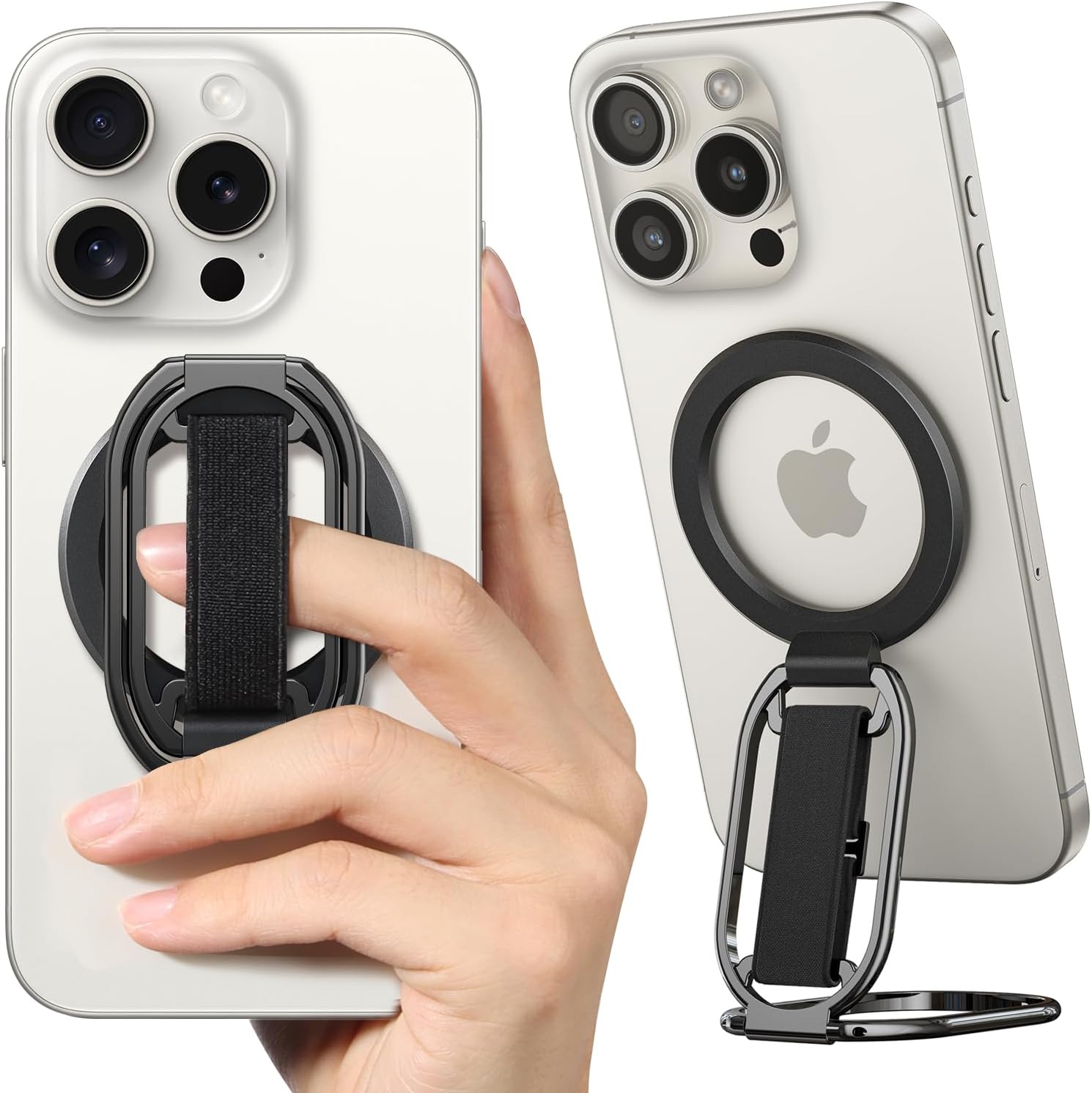 [2025 Newest] SUPERONE for MagSafe Phone Grip for MagSafe Kickstand Compatible with Mag Safe Finger Loop, 4-in-1 Phone Rin...