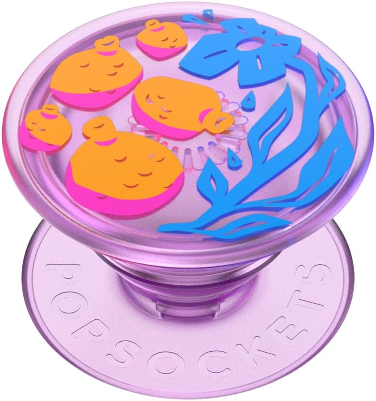 ​​​​PopSockets Phone Grip with Expanding Kickstand, Adhesive Grip - Neon Pink