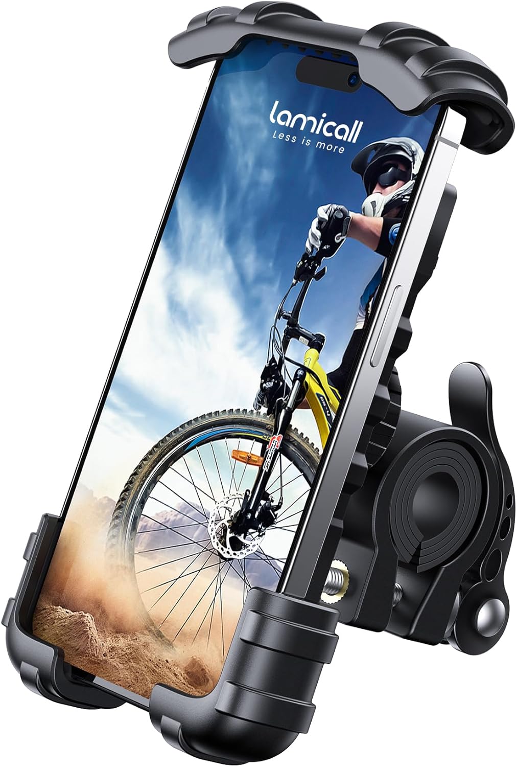 Lamicall Bike Phone Holder, Motorcycle Mount - Motorcycle Phone Holder, Handlebar Cell Phone Clamp, Scooter Phone Clip for...