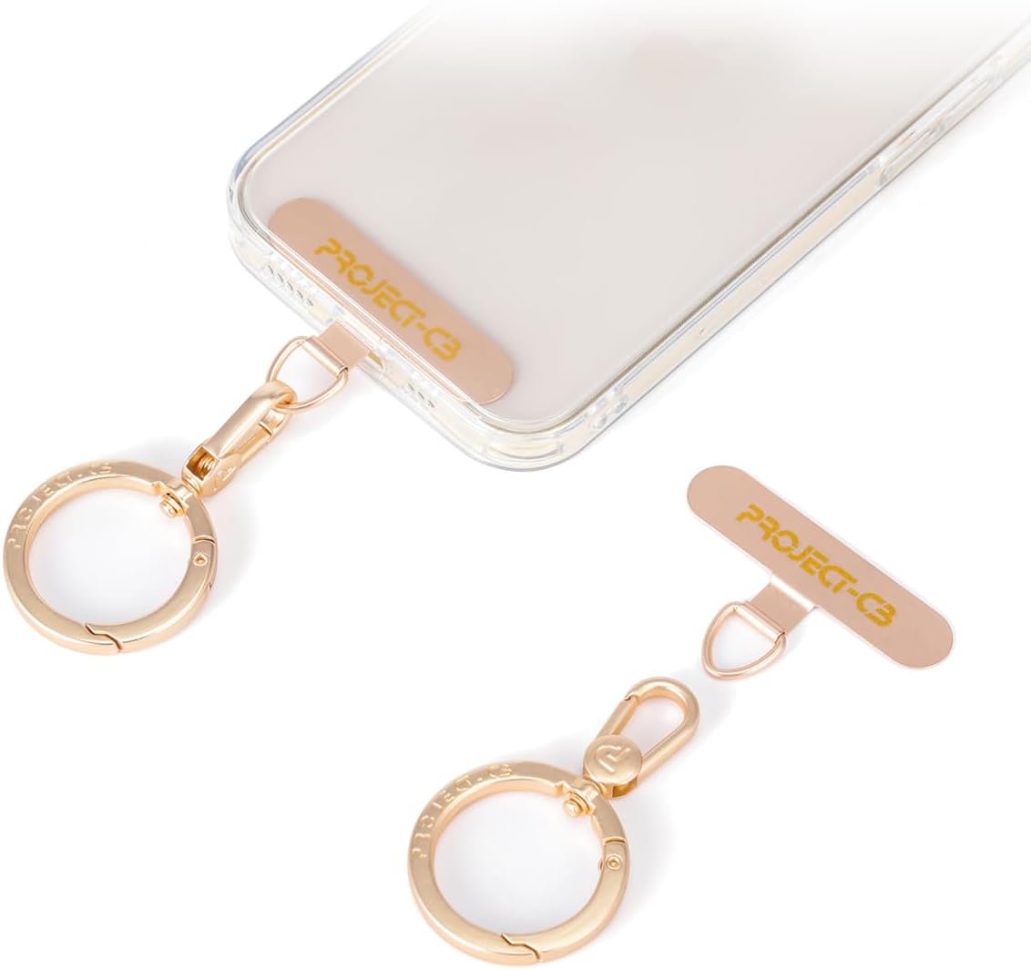 project-cb Phone Tether Tab ×1,Spring Ring ×1,Metal Patch,Universal Phone Lanyard Patch Without Adhesive,Phone Strap Repla...
