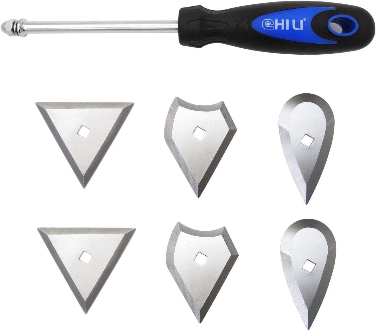 CHILI Hand Tools 3 IN 1 Stainless Steel Shave Hook Scraper Set, Wood Painting Remover, 9