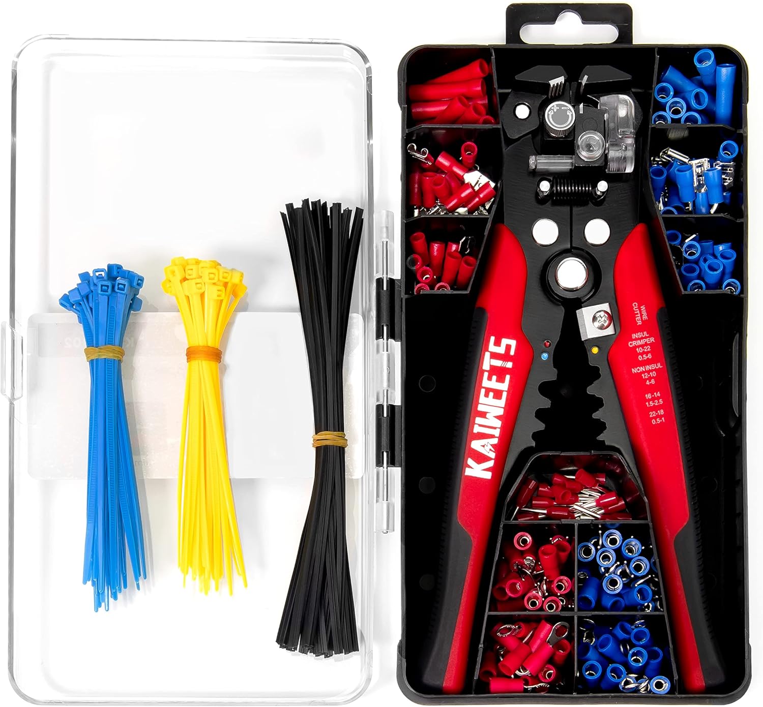 KAIWEETS Automatic Wire Stripper with 260PCS Crimp Connectors and Terminals