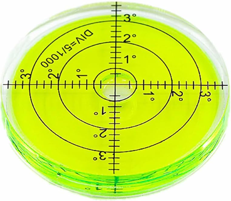 SIZIKJXGHWYI Bubble Spirit Level 66MM Degree Marked Surface Circular Level Bubble Measuring Layout Tools