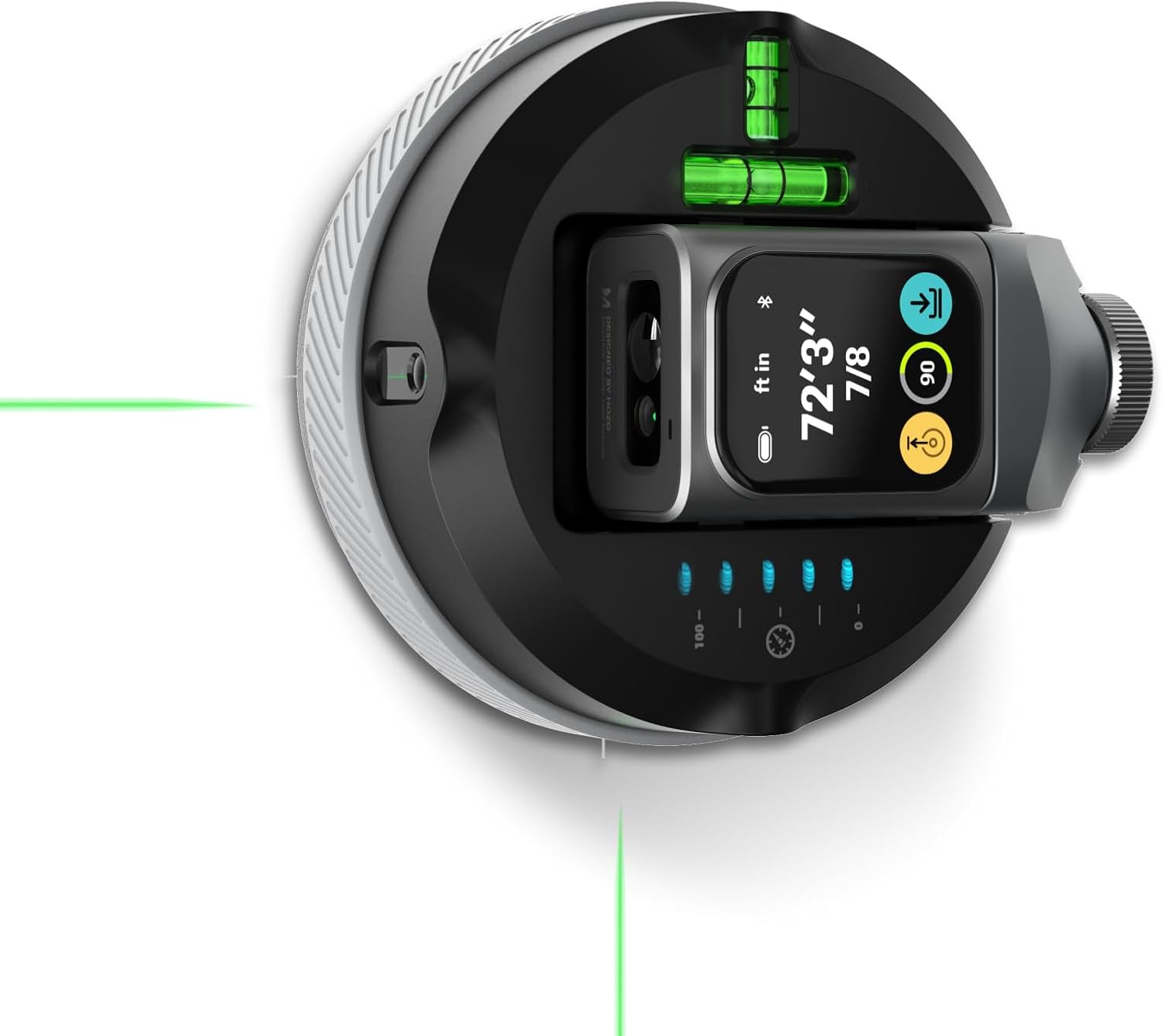 HOZO M-Cube02 Laser Level with 164ft Green Laser Measure, 360° Rotating for P2P Laser Measure & Center Finder, Wall Mount ...