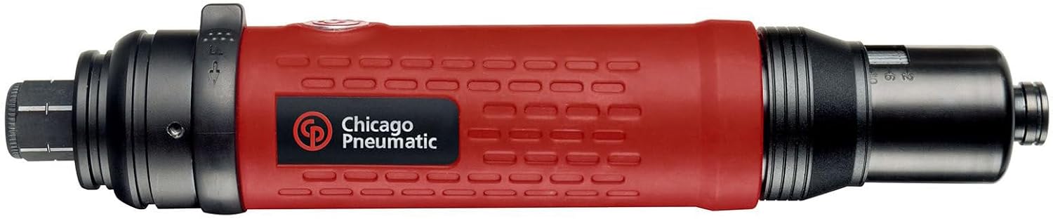 Chicago Pneumatic CP2622 - Hex Air Screwdriver Tool, 1/4 Inch, Reversible, Straight Handle, Shut-Off-Pneumatic Valve, Push...